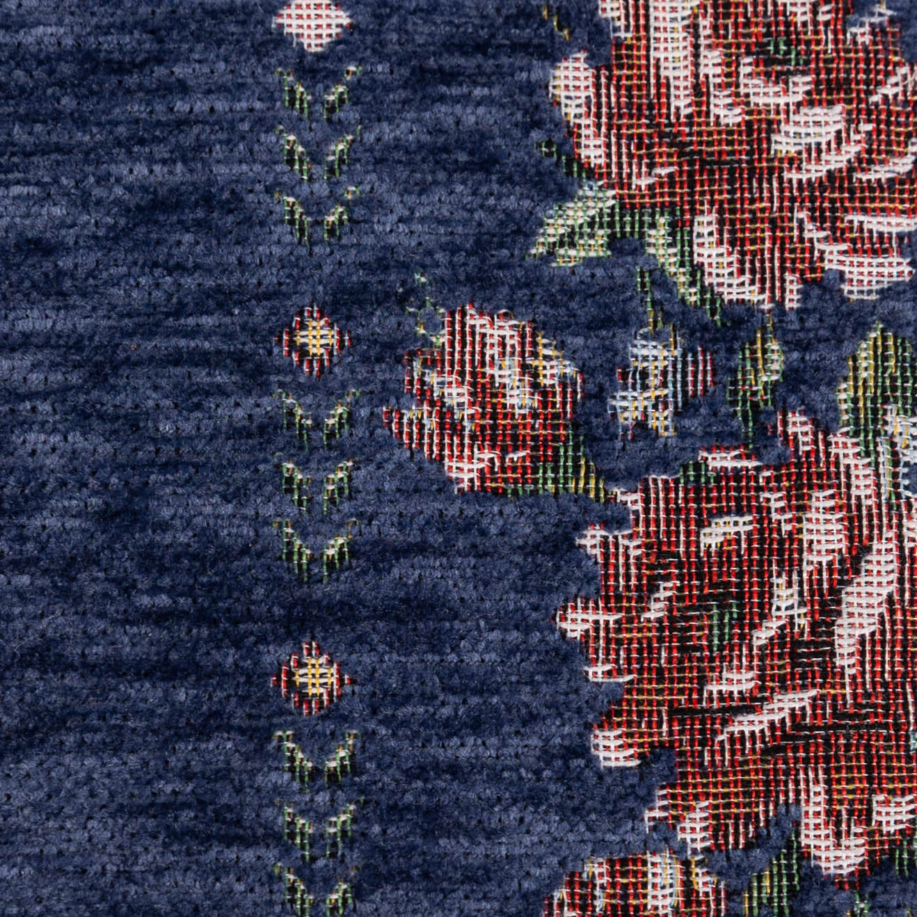 Rose Series Blue Checkbook Cover Carpetbag of America detail