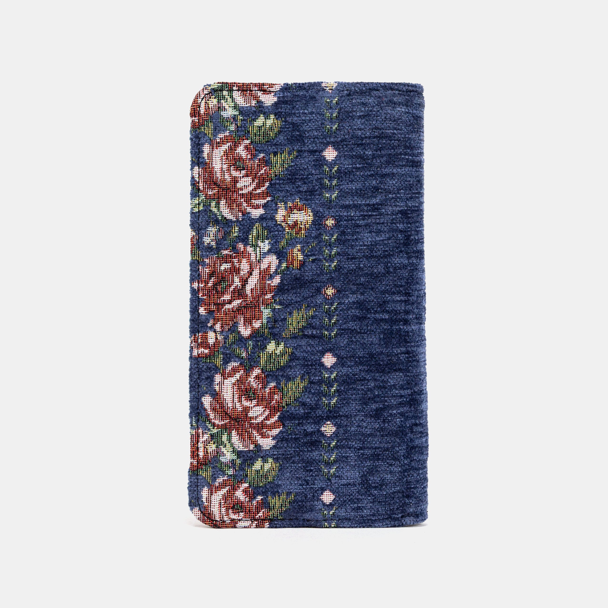 Rose Series Blue Checkbook Cover Carpetbag of America back