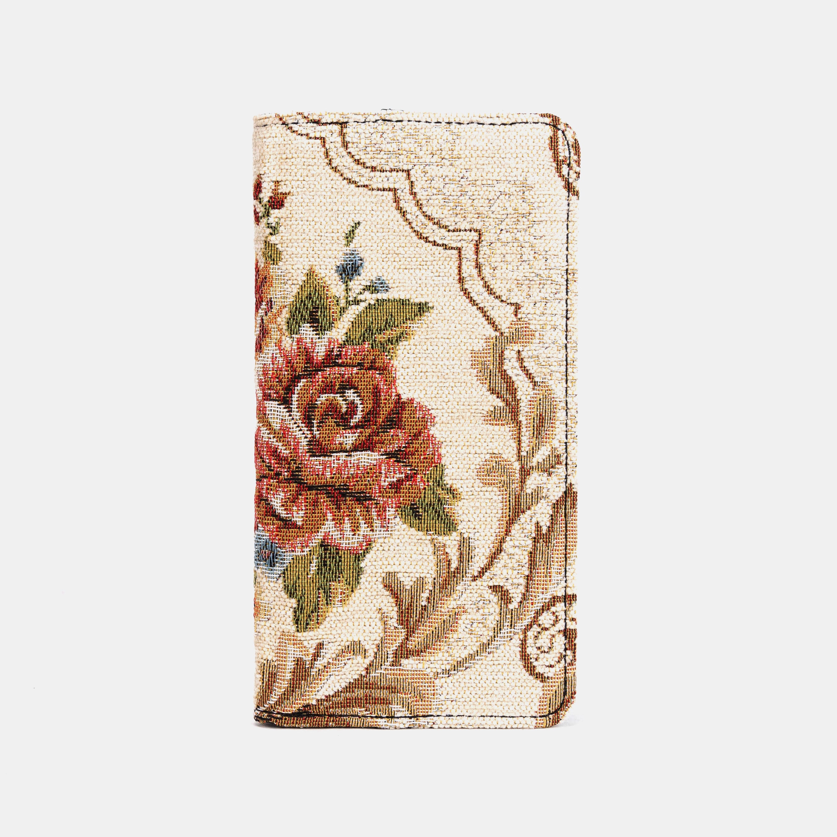 Floral Cream Checkbook Cover