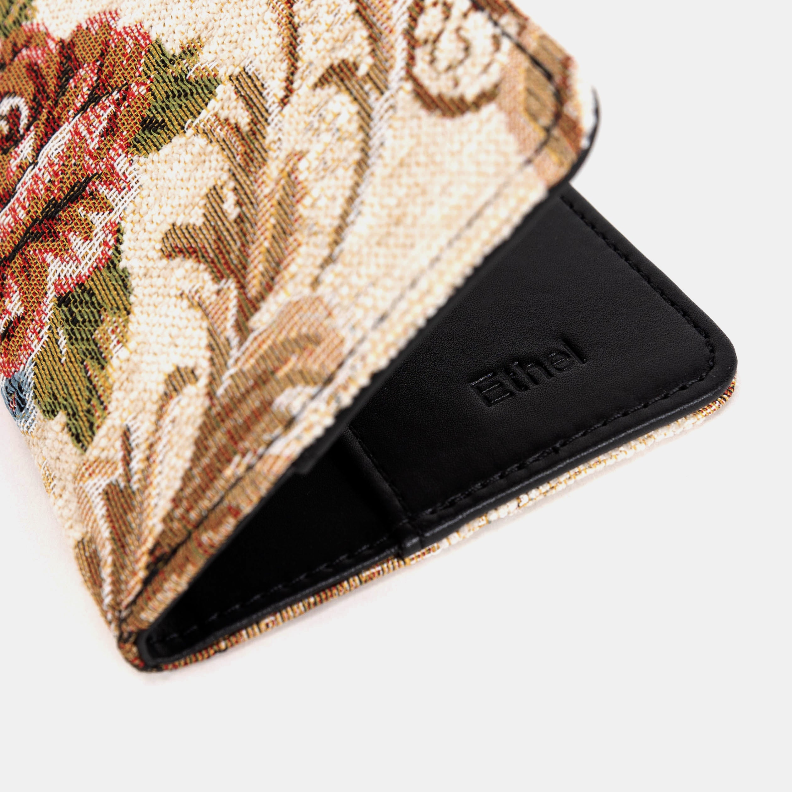 Floral Cream Checkbook Cover