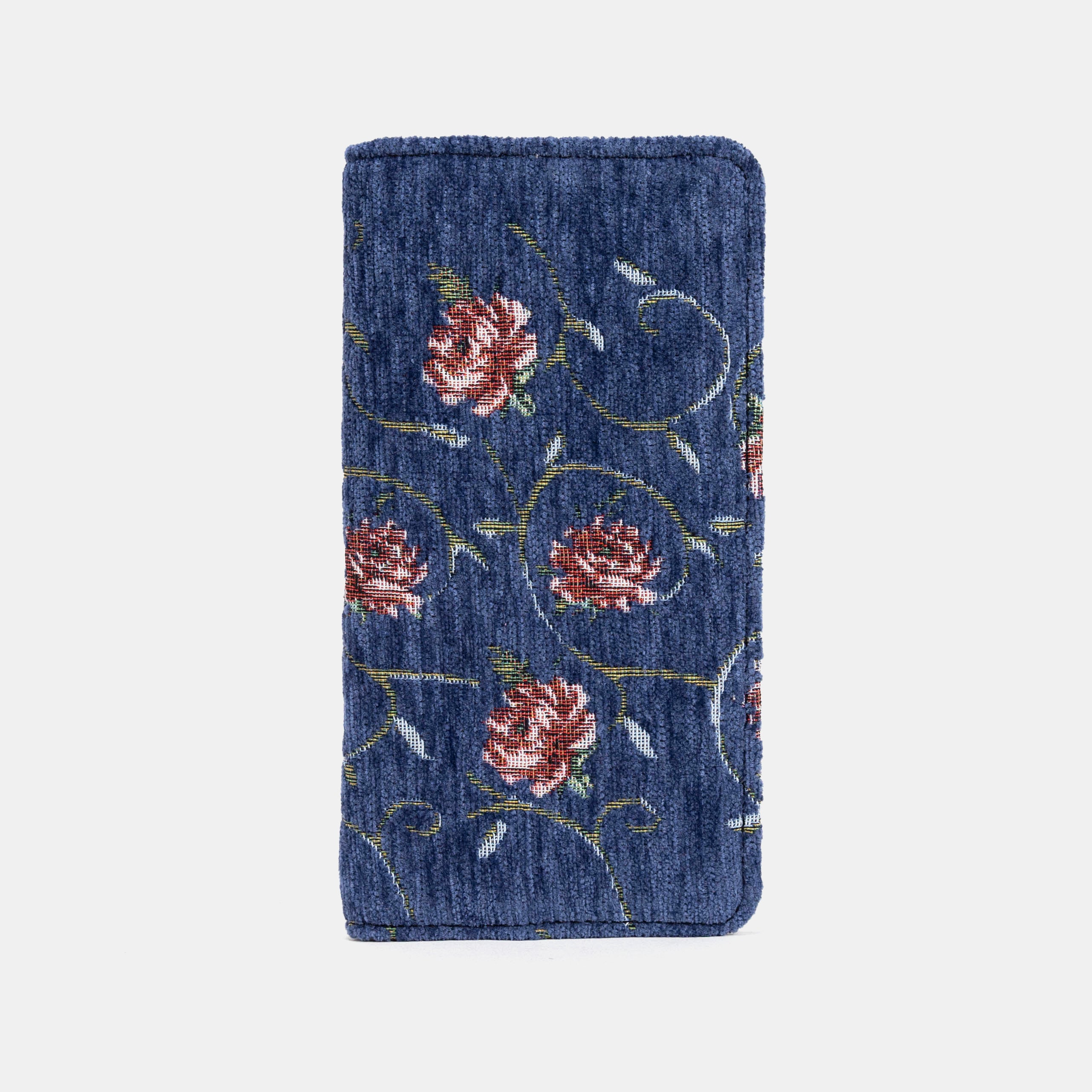 Climbing Rose Blue Checkbook Cover