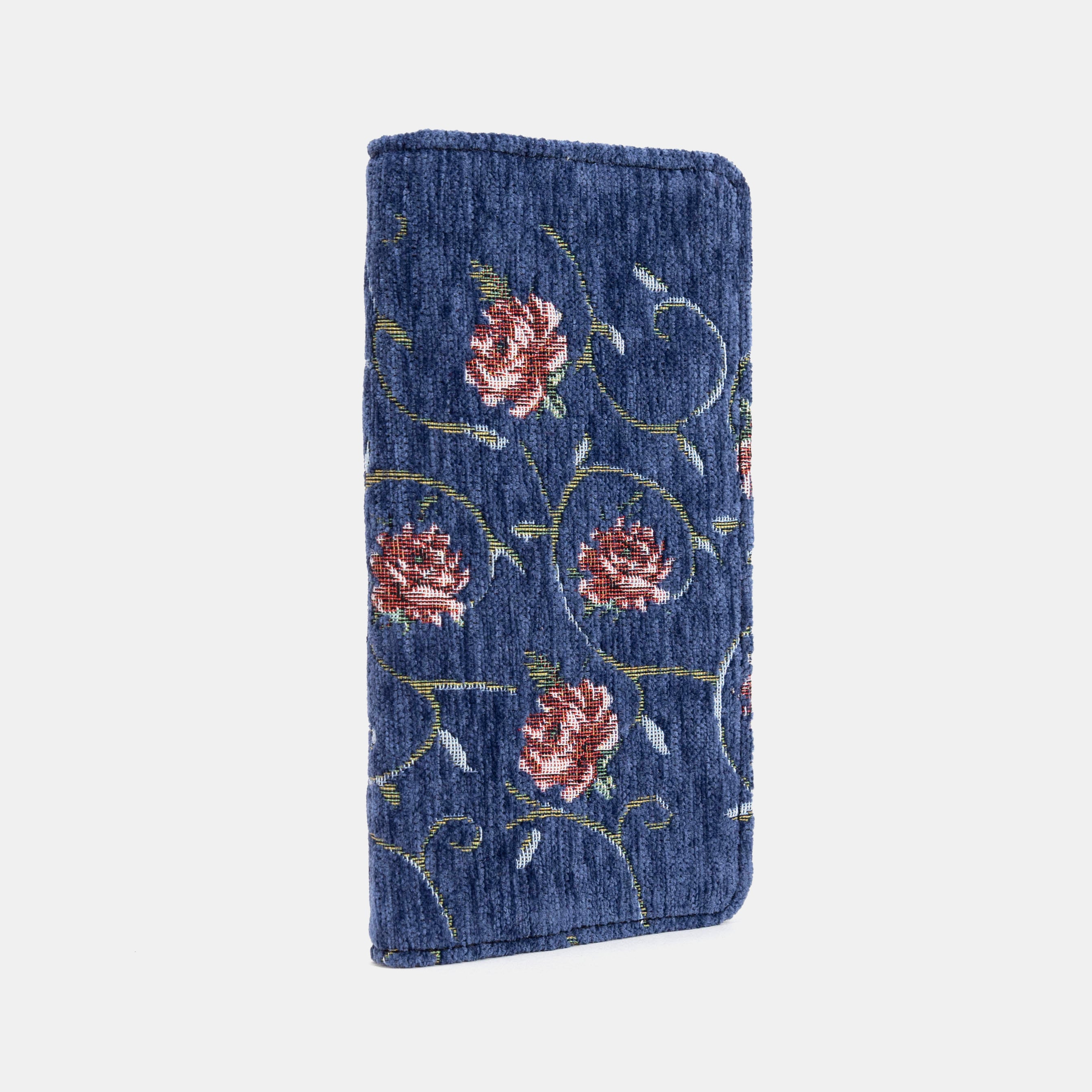 Climbing Rose Blue Checkbook Cover