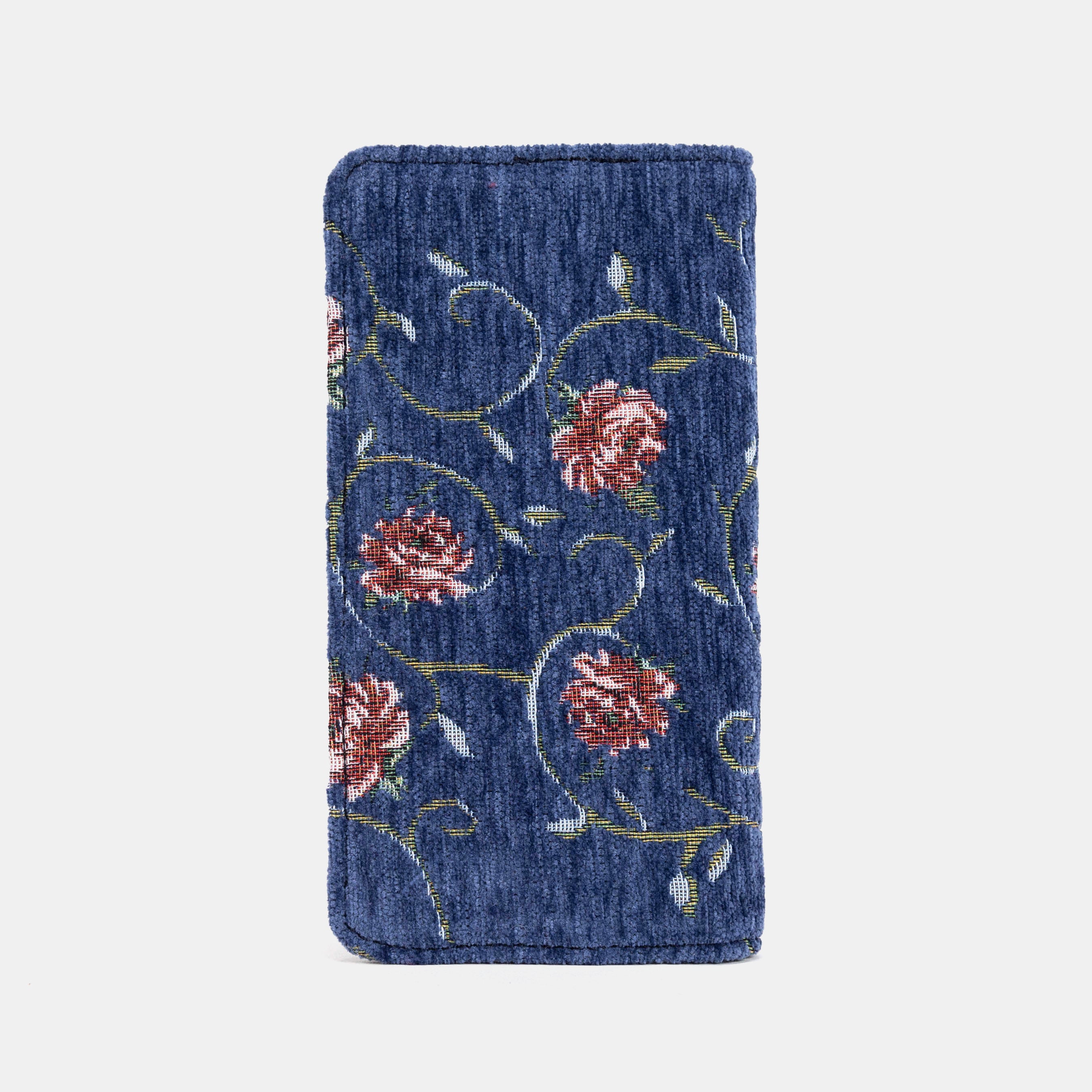 Climbing Rose Blue Checkbook Cover