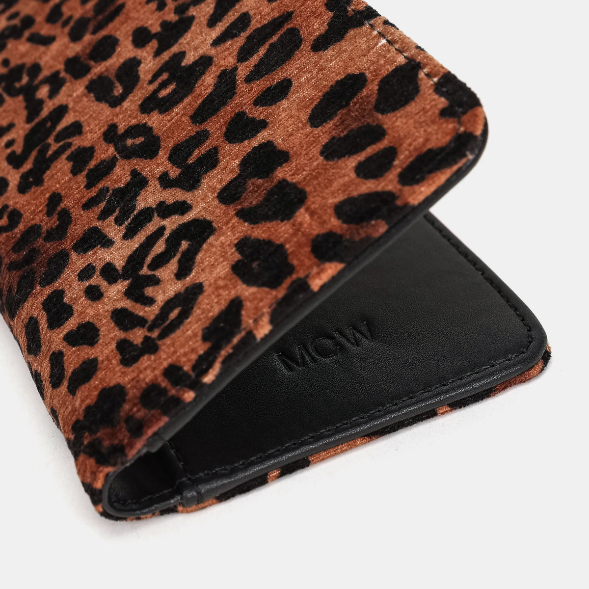 Leopard Classic Checkbook Cover Carpetbag of America embossing