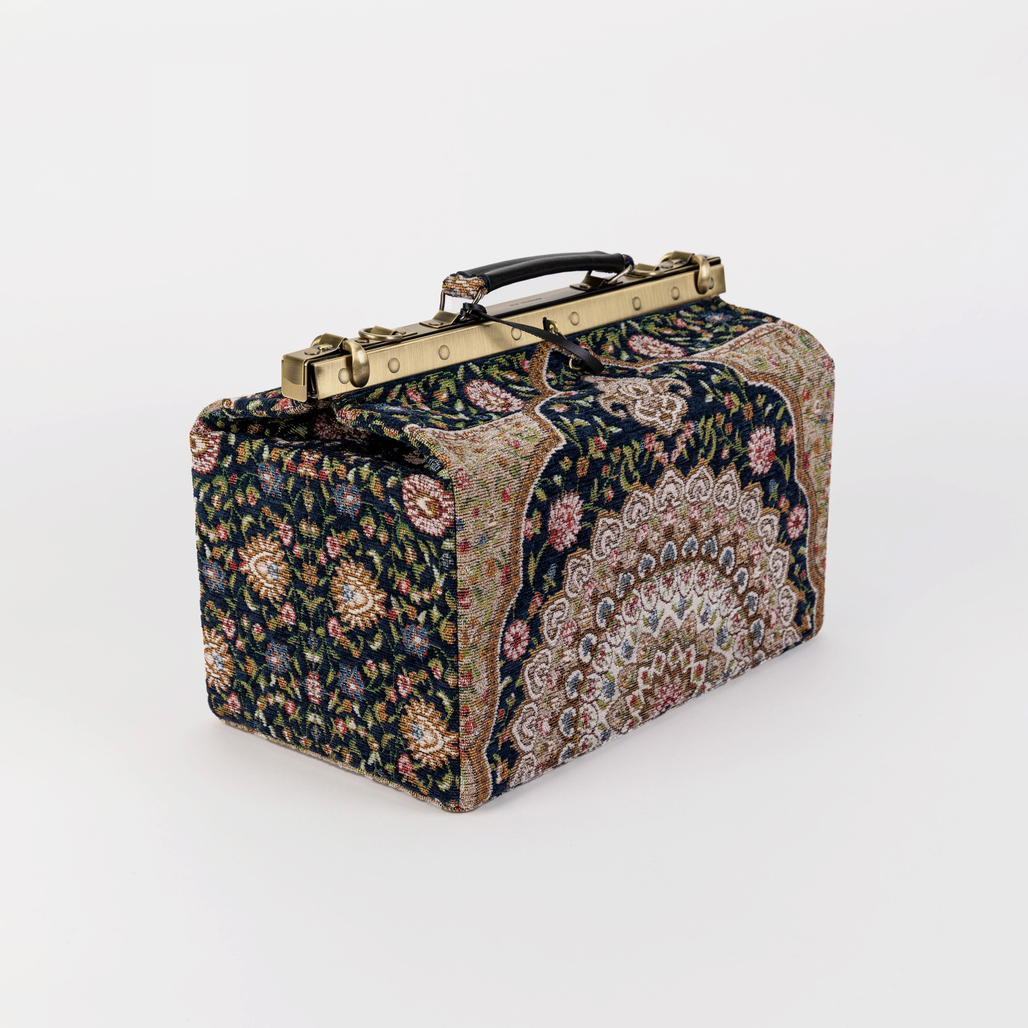 Oriental Navy Genevieve Carpet Gladstone Bag Doctor Bag of America side