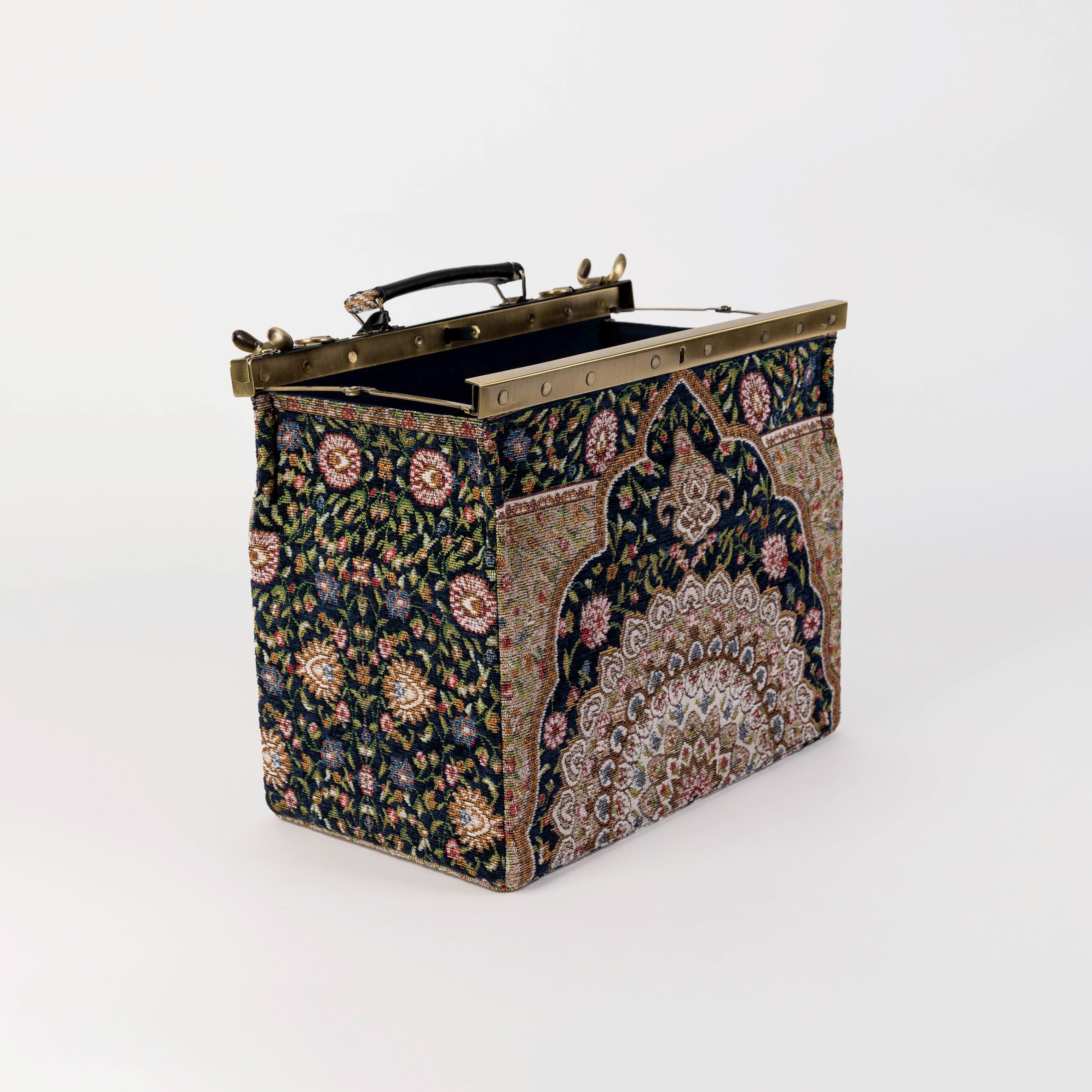 Oriental Navy Genevieve Carpet Gladstone Bag