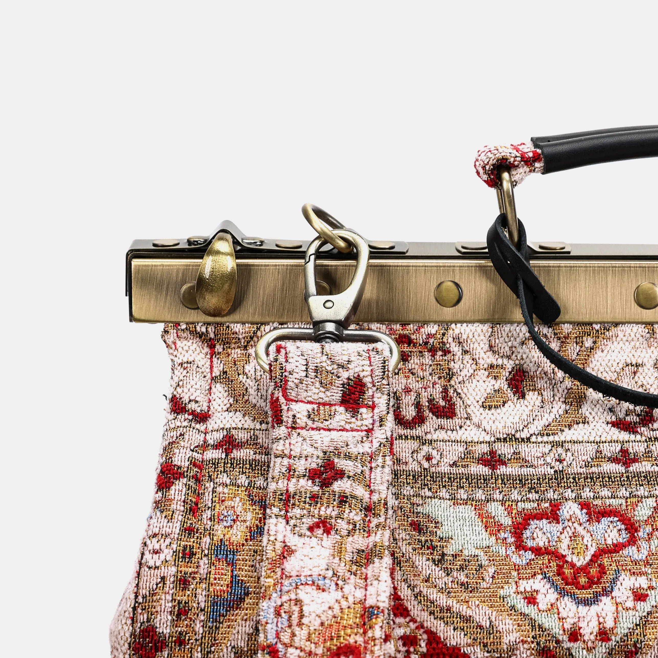 Golden Age Red Genevieve Carpet Gladstone Bag of America clasp