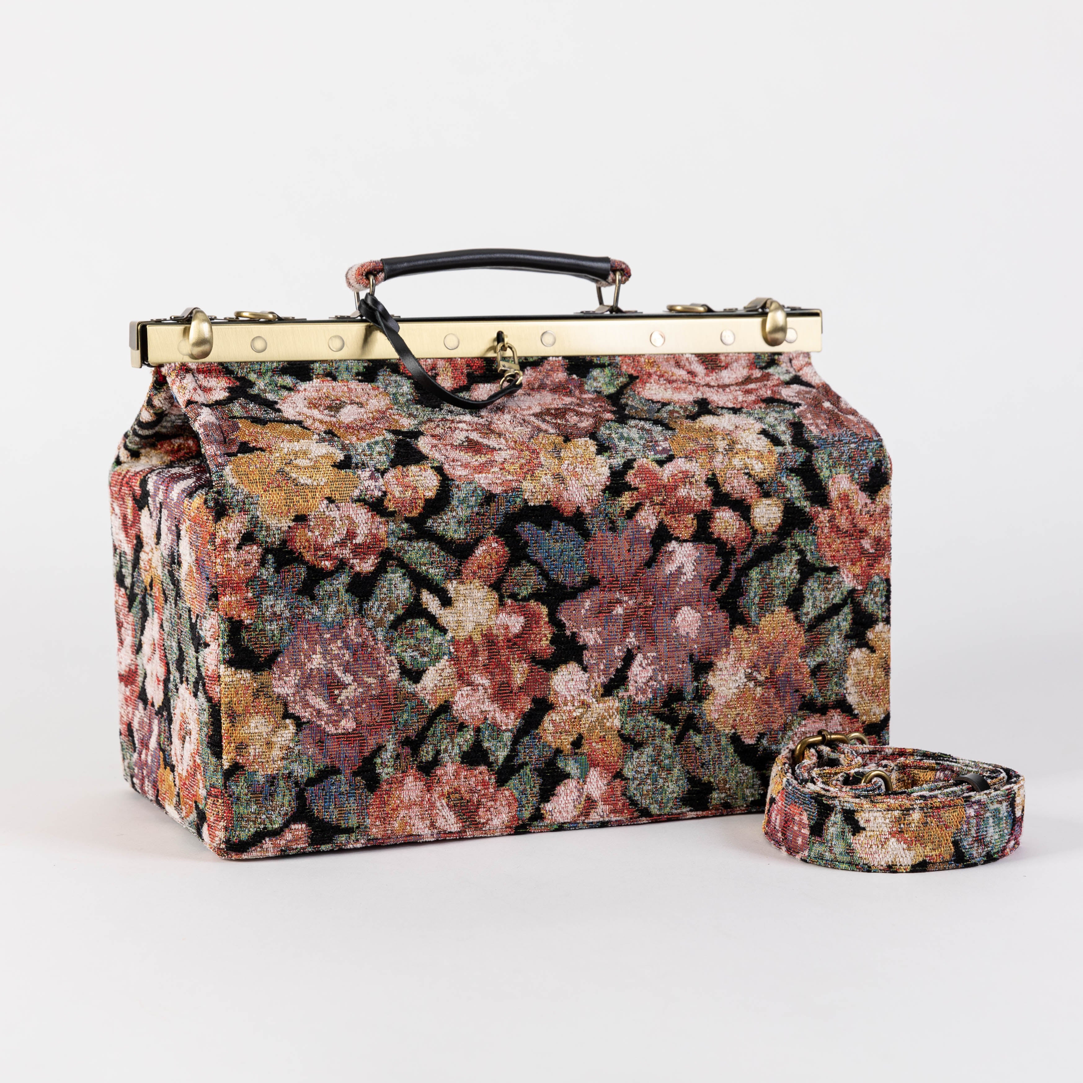 Floral Rose Genevieve Carpet Gladstone Bag Doctor Bag of America main