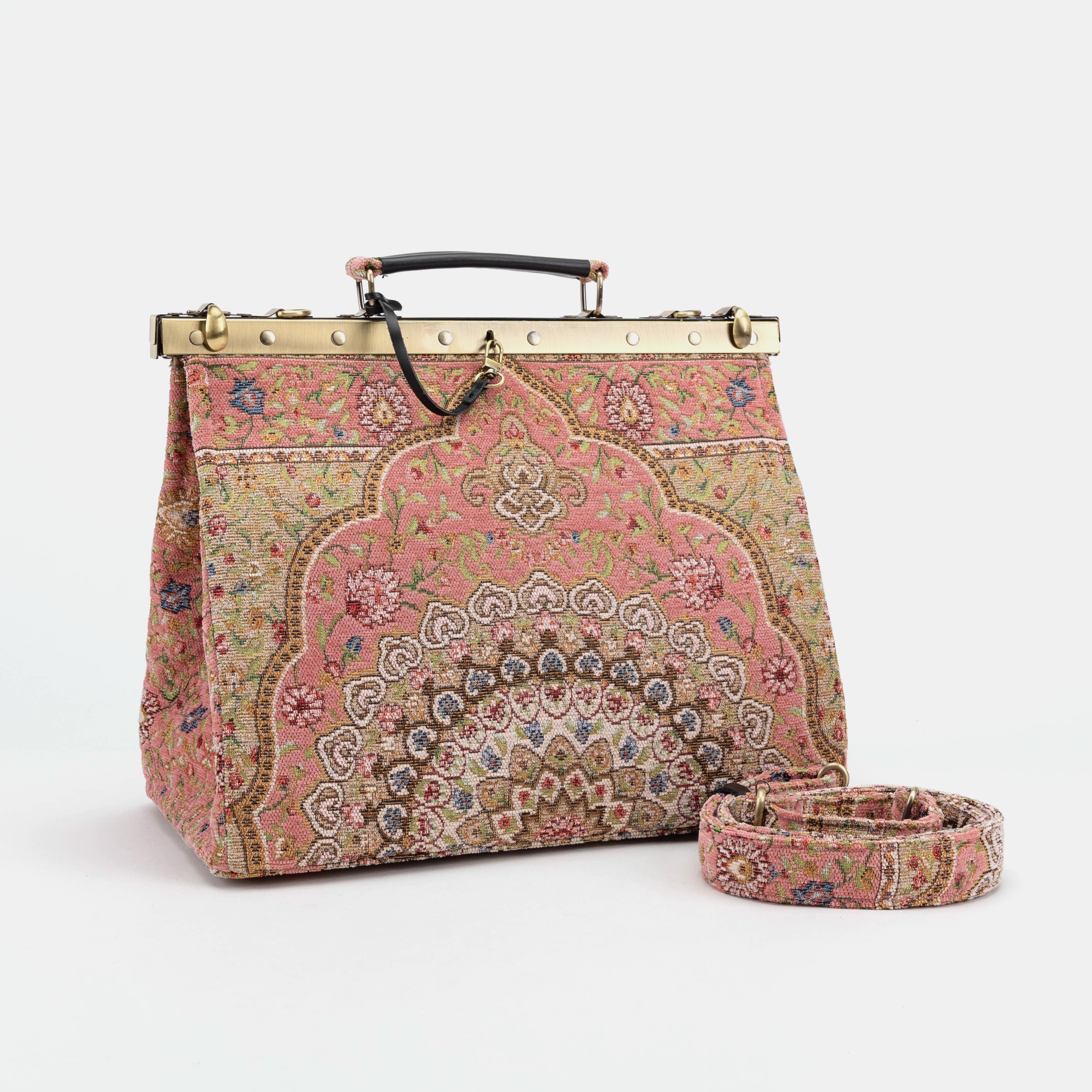 Celine Gladstone Doctor Carpet Bag Oriental Pink of America main