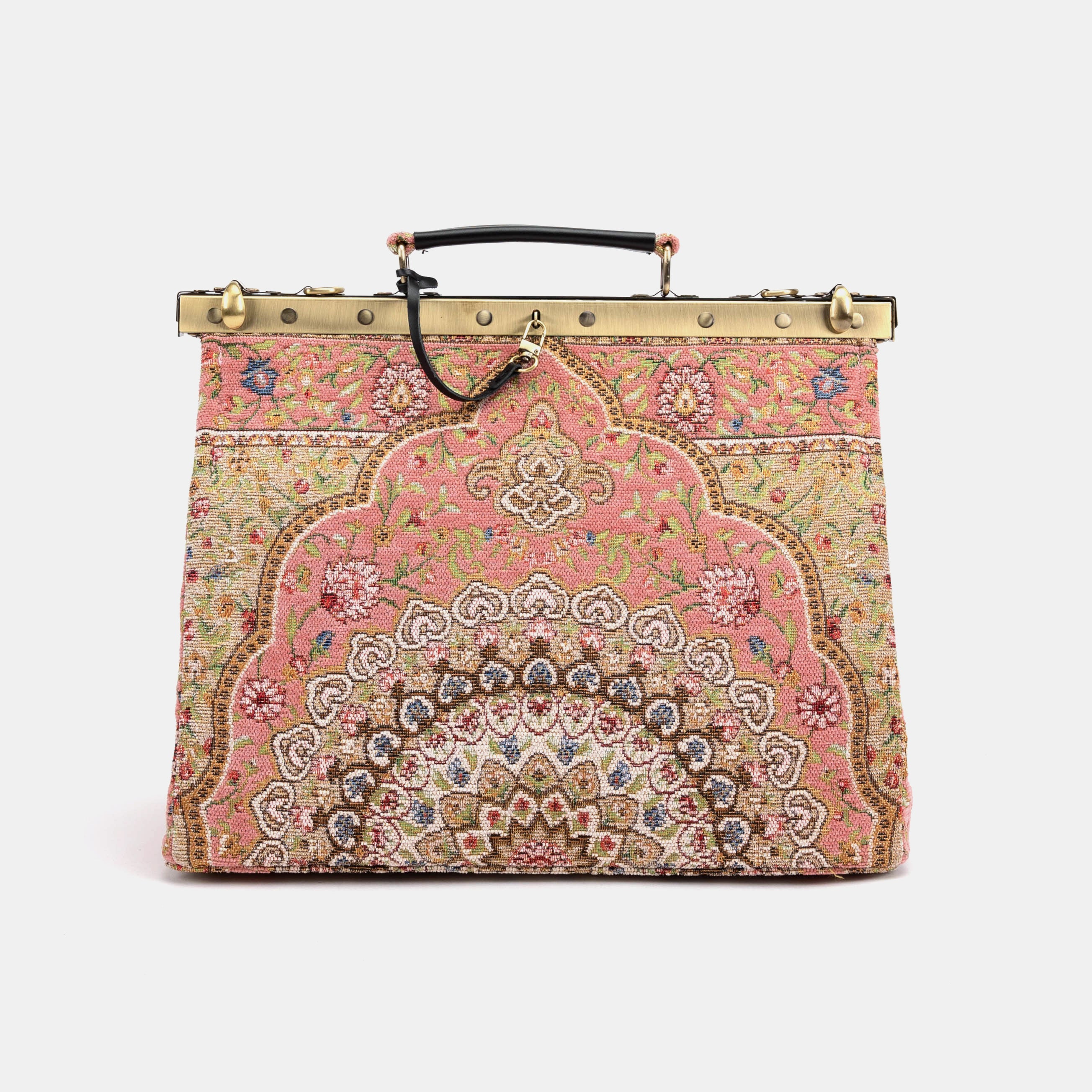 Celine Gladstone Doctor Carpet Bag Oriental Pink of America front