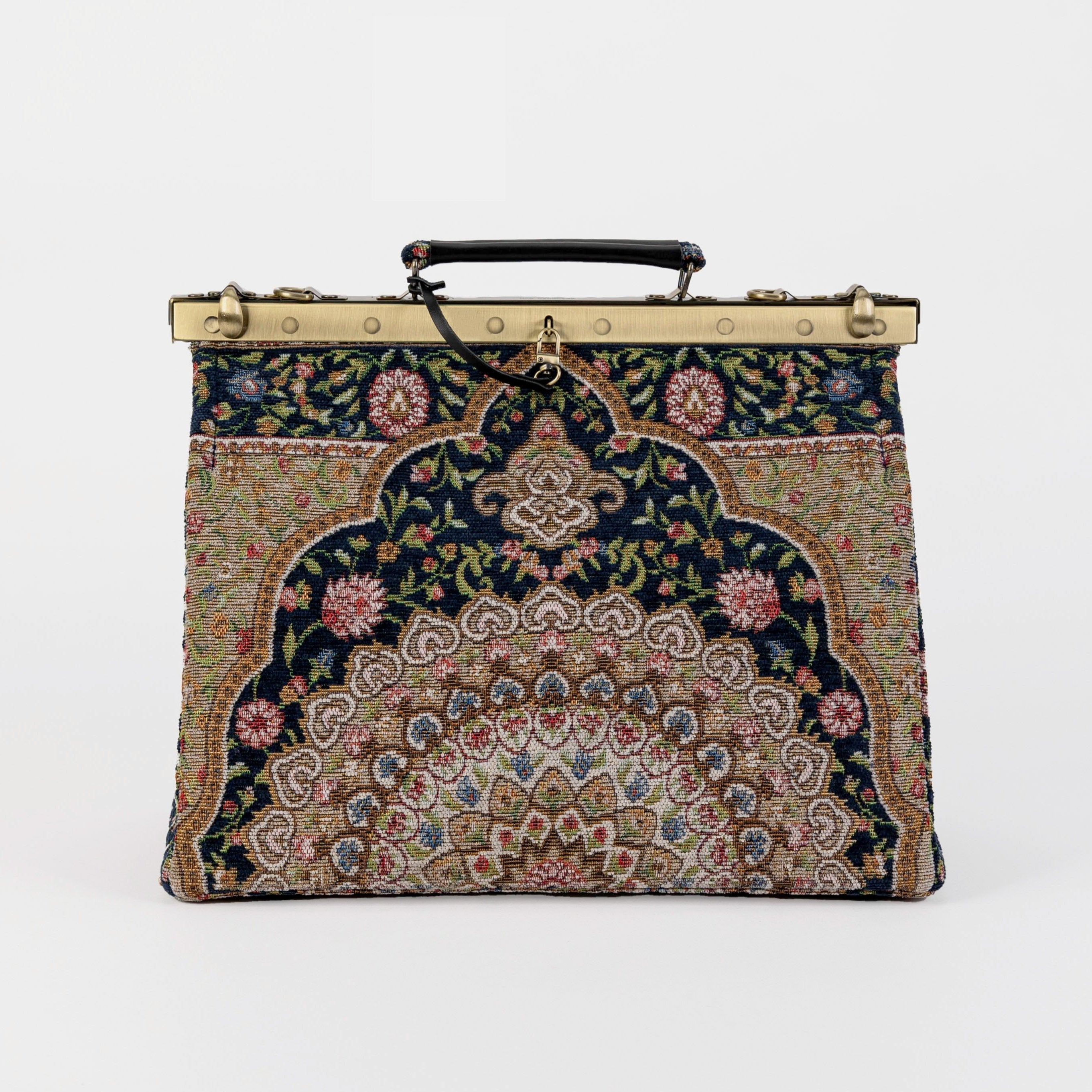 Oriental Navy Celine Carpet Gladstone Bag