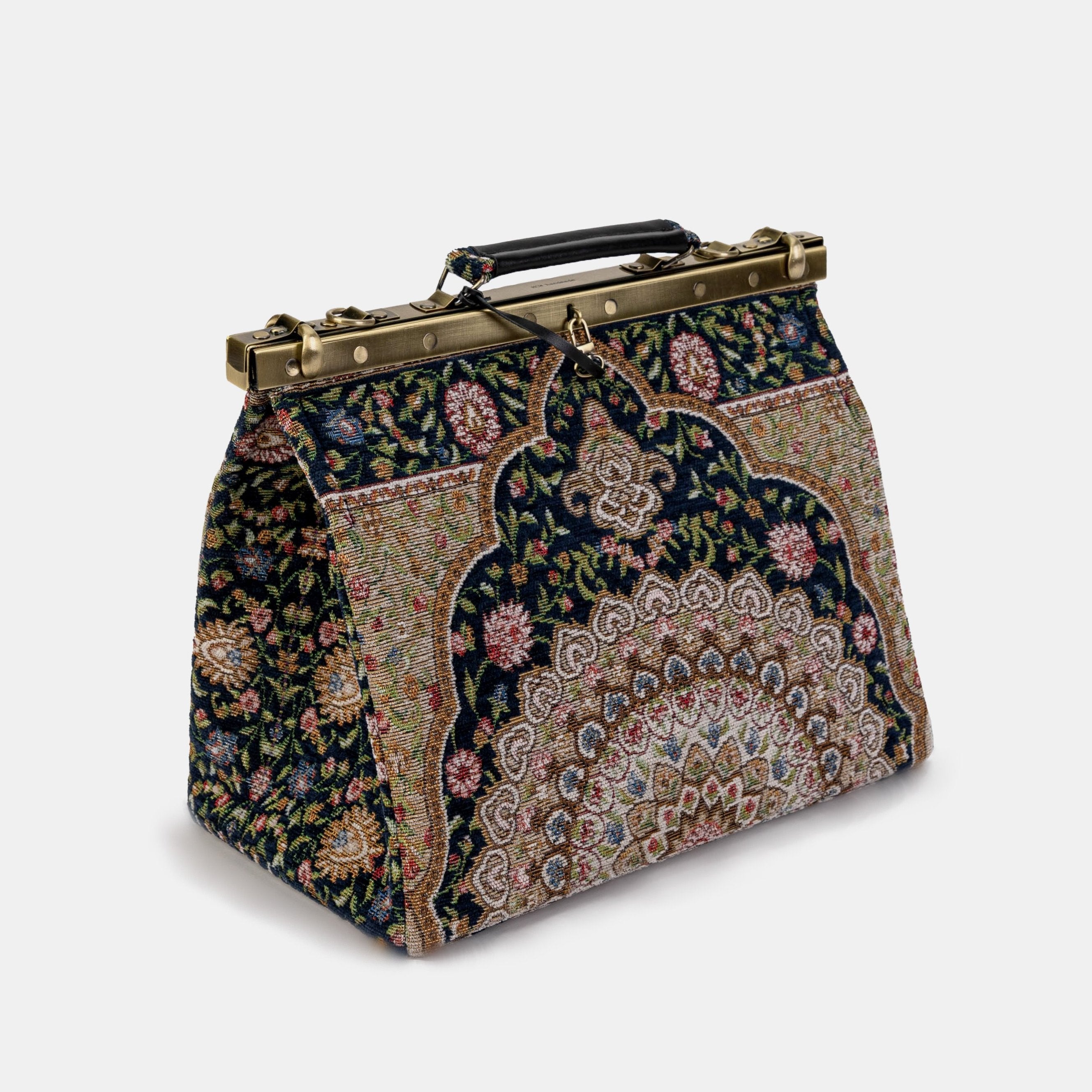 Oriental Navy Celine Carpet Gladstone Bag