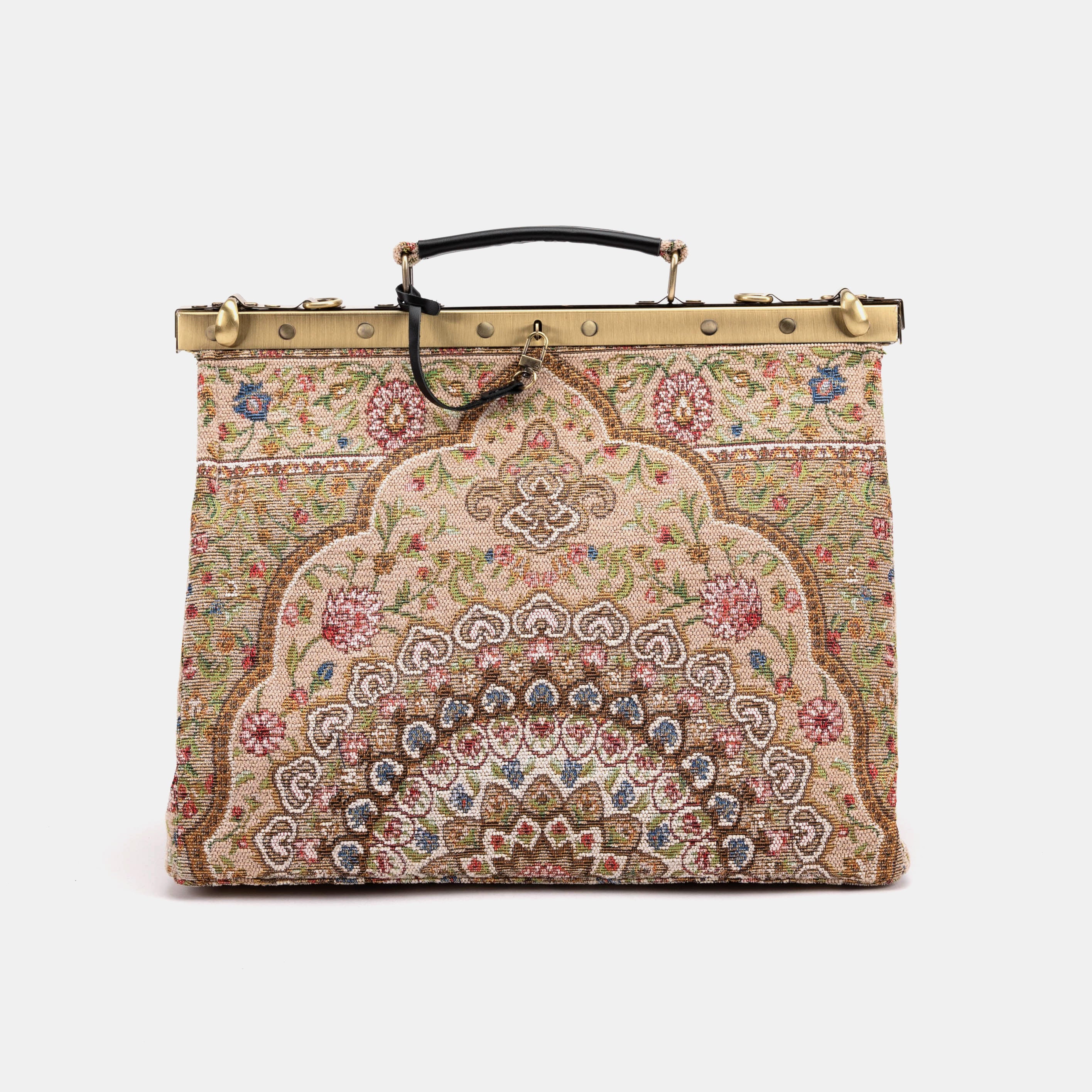 Celine Gladstone Doctor Carpet Bag Oriental Beige front 