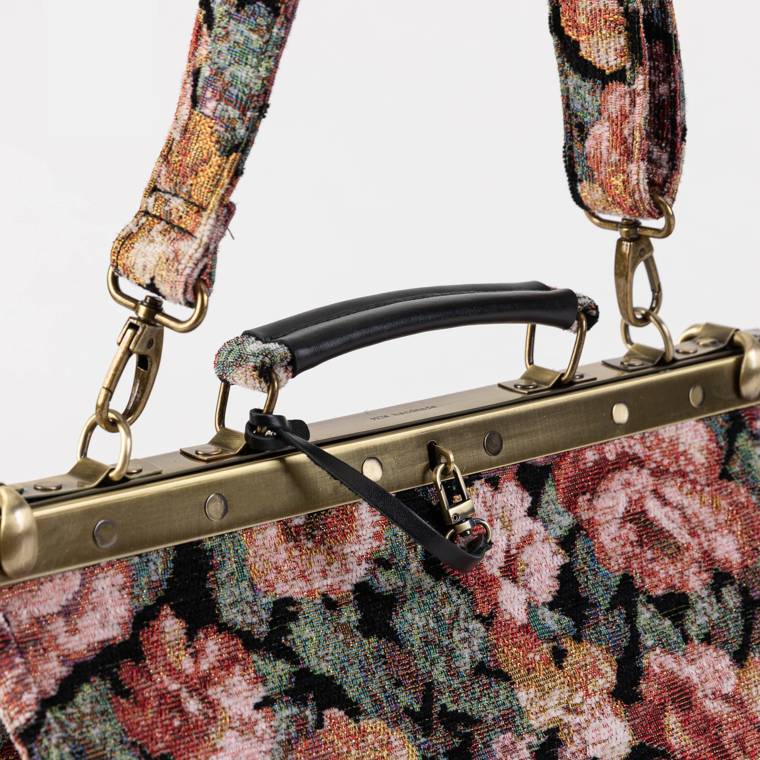 Floral Rose Celine Carpet Gladstone Bag Doctor Bag of America handle