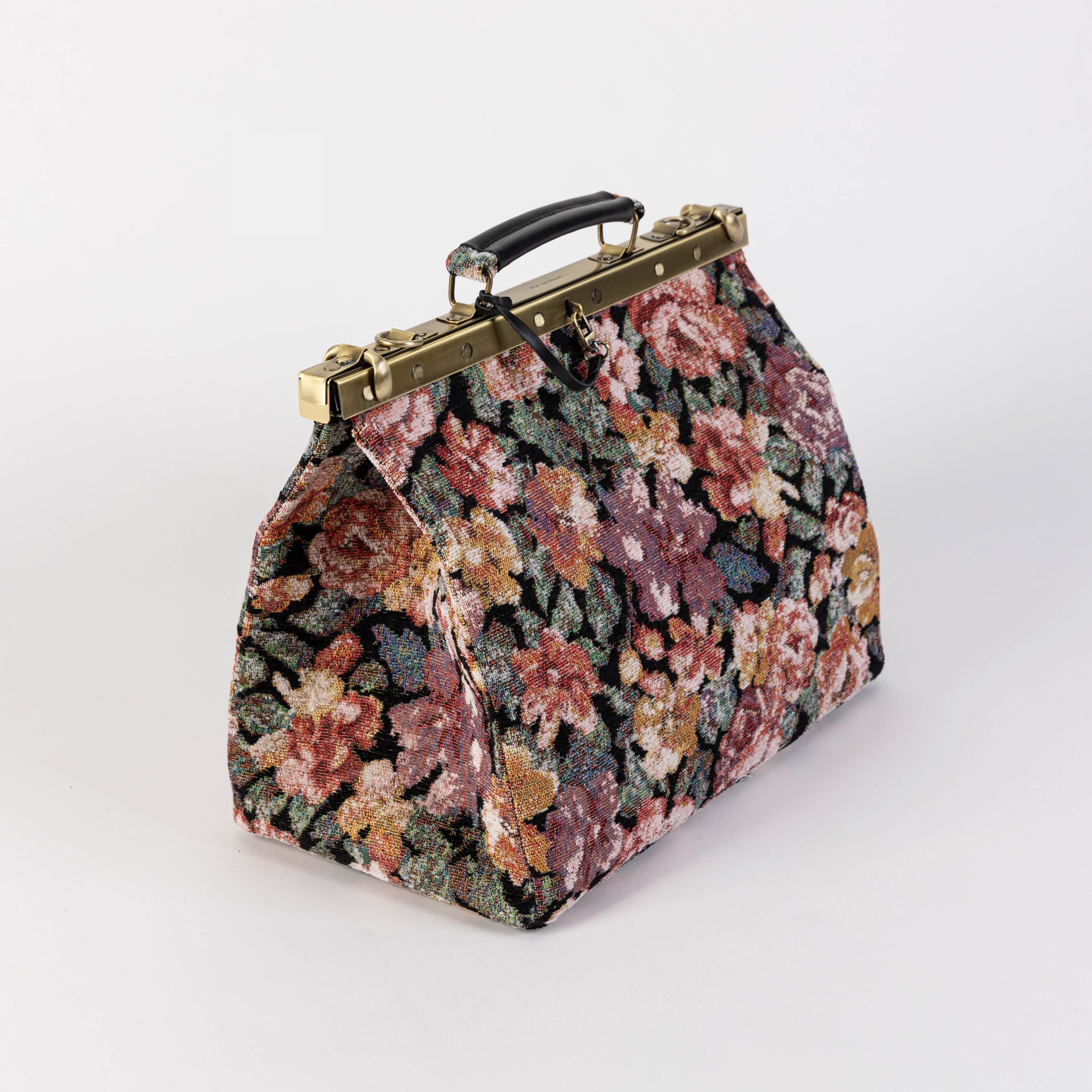 Floral Rose Celine Carpet Gladstone Bag Doctor Bag of America side