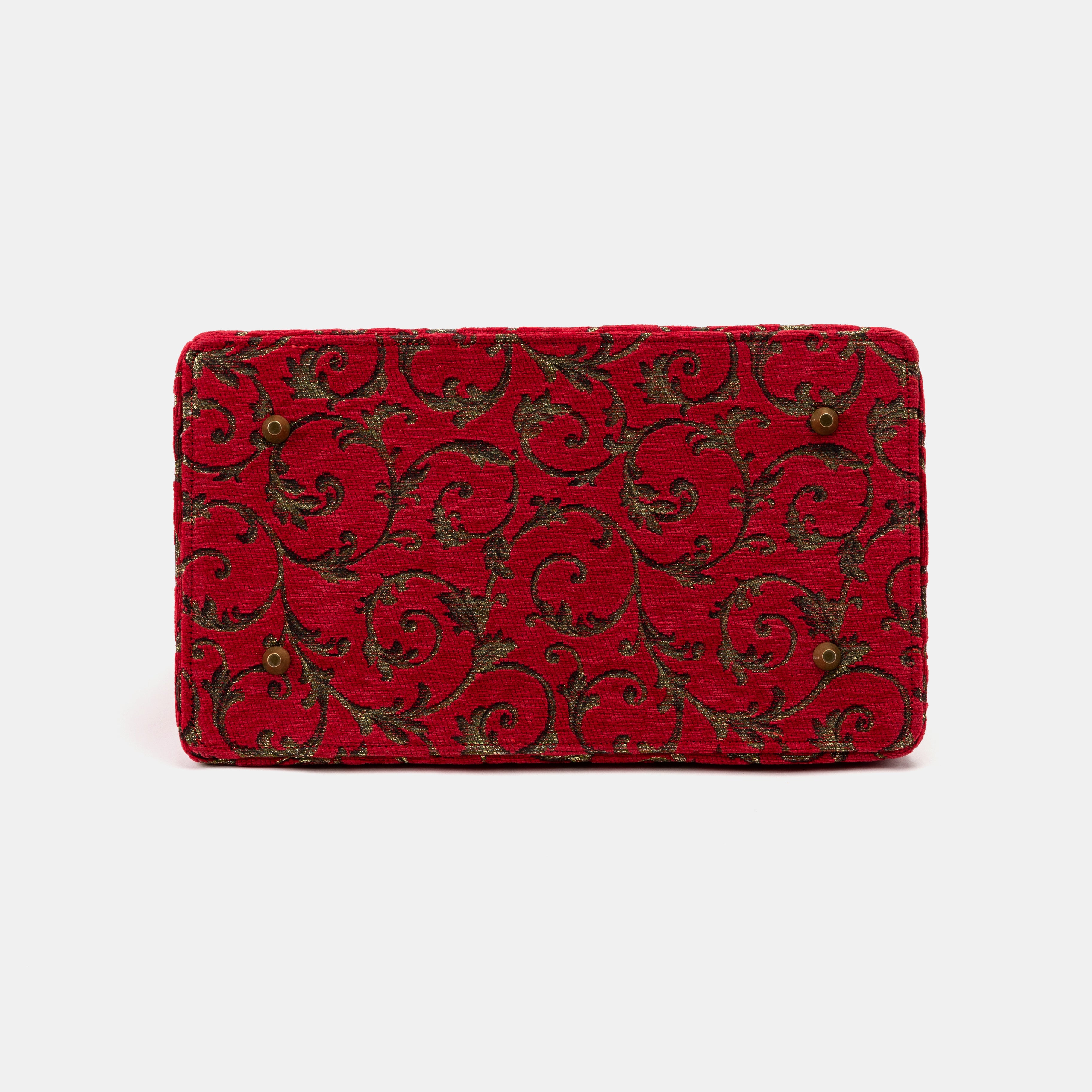 Vintage Ivy Red Celine Carpet Gladstone Bag bottom