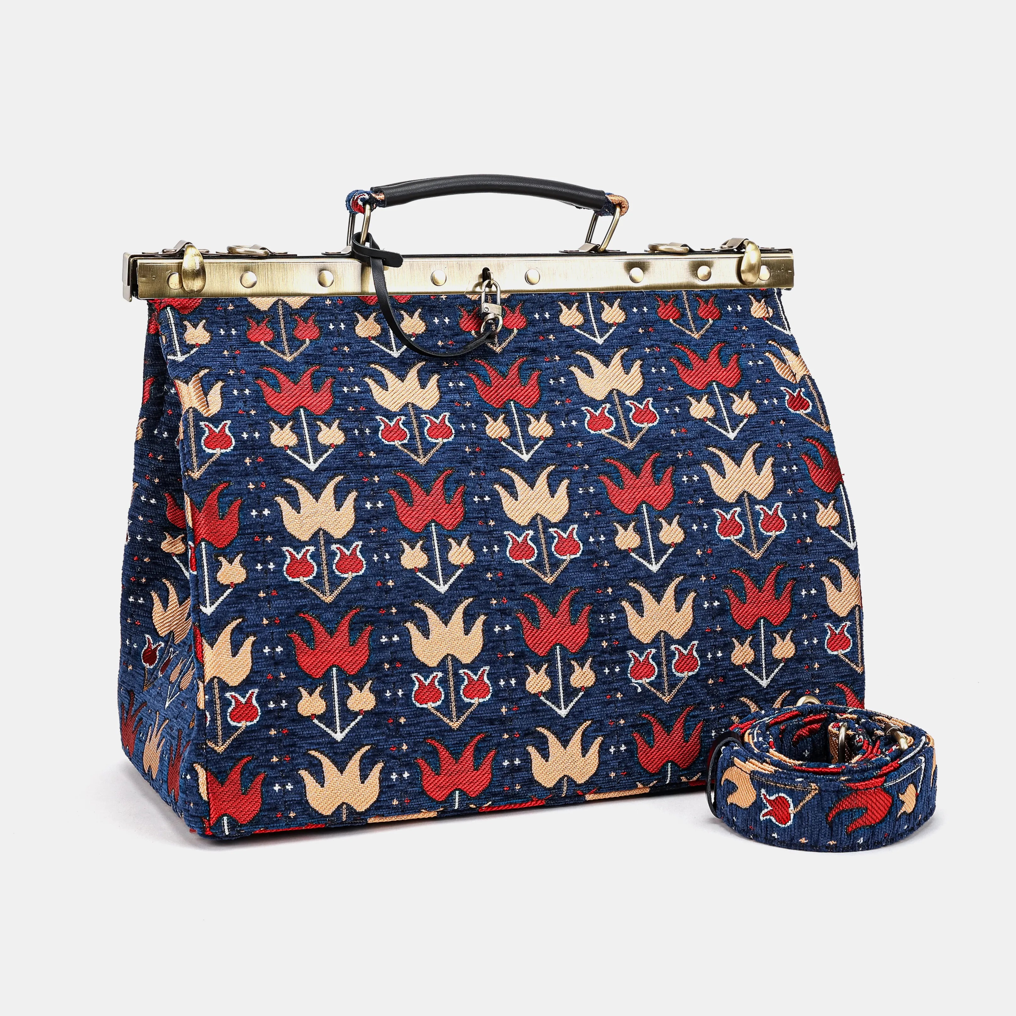 Celine Gladstone Doctor Carpet Bag | Poppy Bloom of America main