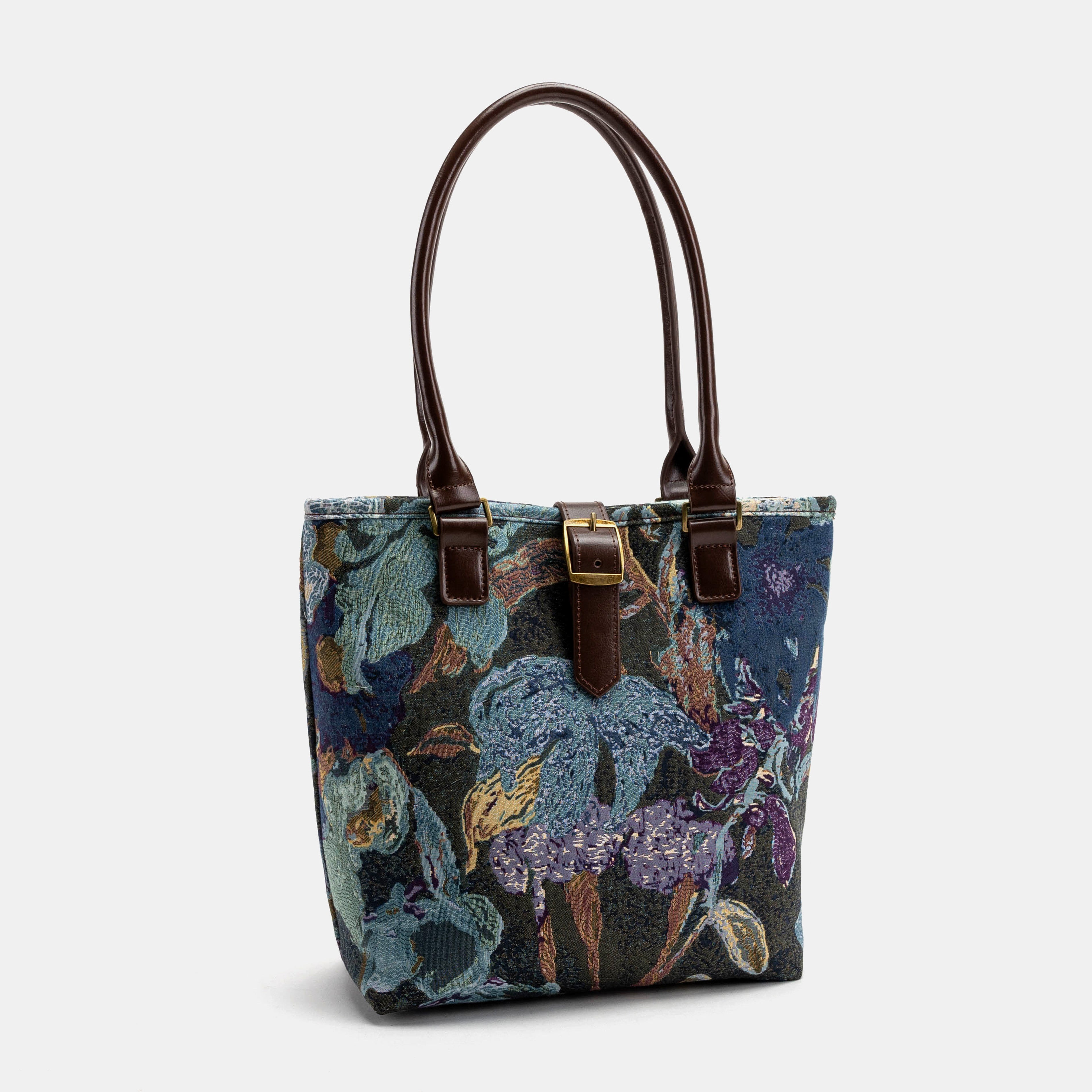 Abstract Blue Everyday Tote Bag Carpetbag of America front side