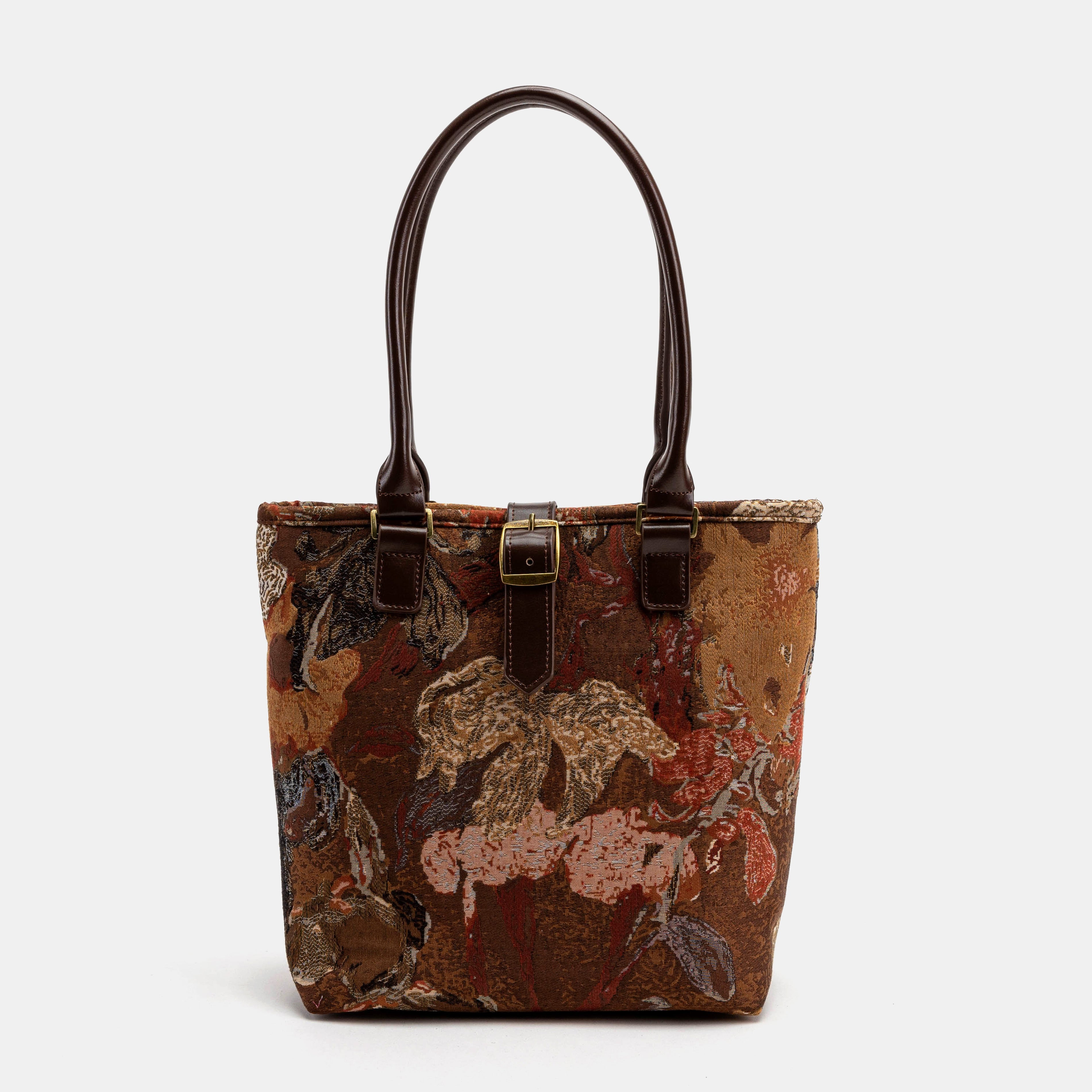 Abstract Brown Everyday Tote Bag Carpetbag of America front