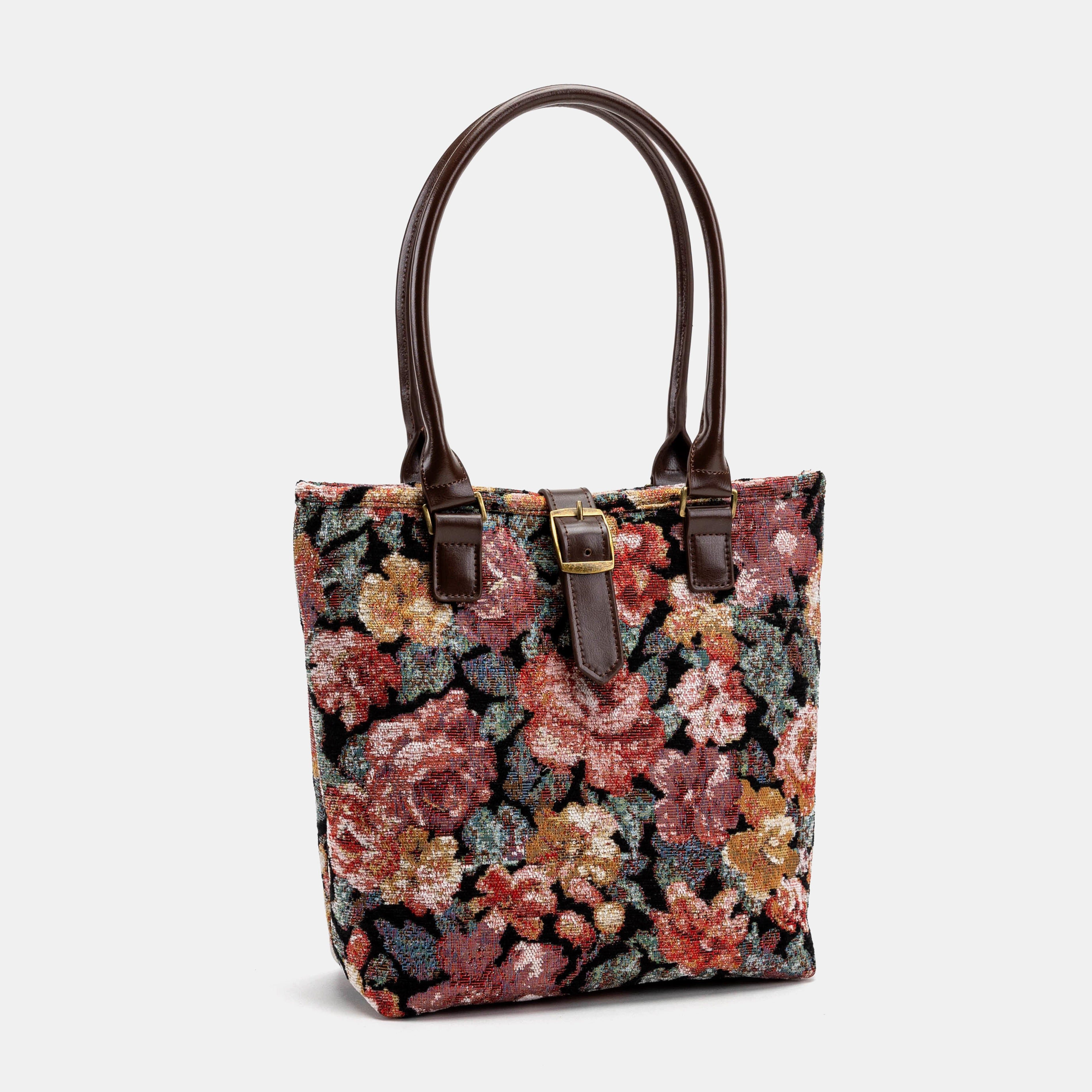 Floral Rose Everyday Tote Bag Carpetbag of America front side