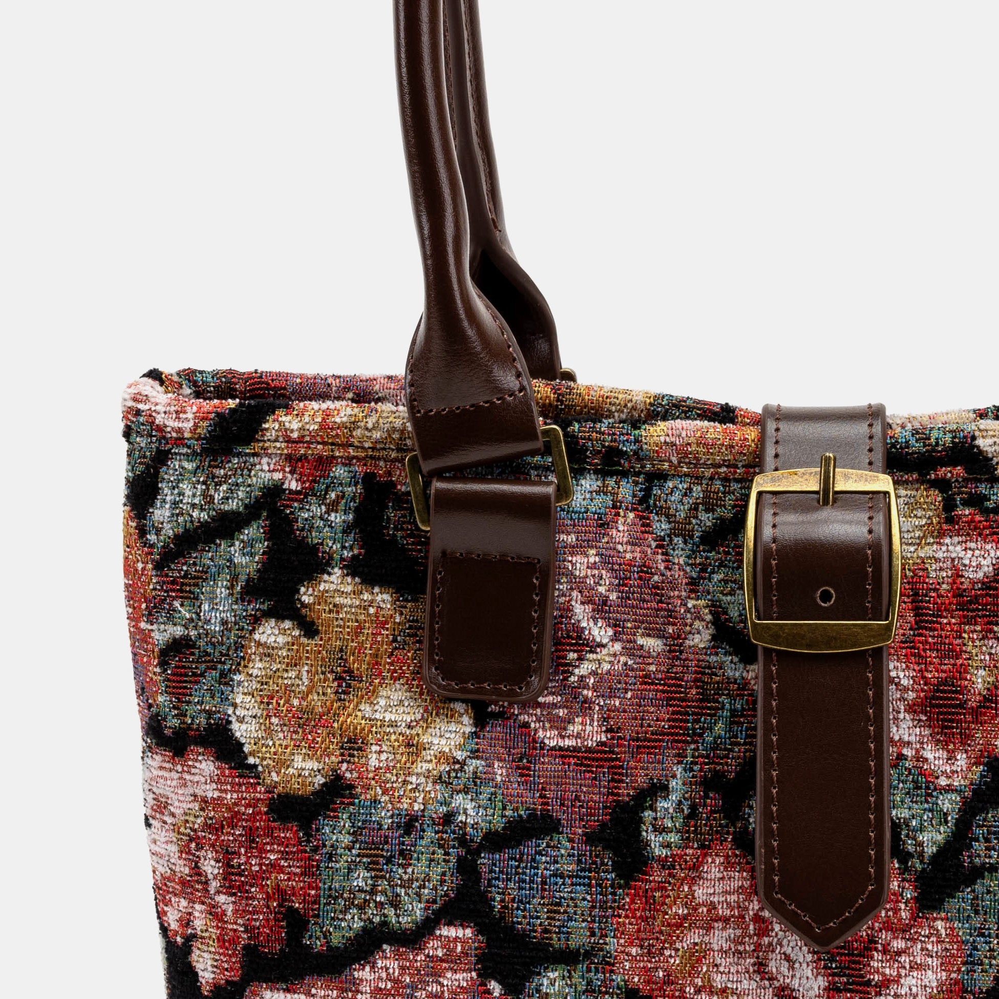 Floral Rose Everyday Tote Bag Carpetbag of America detail