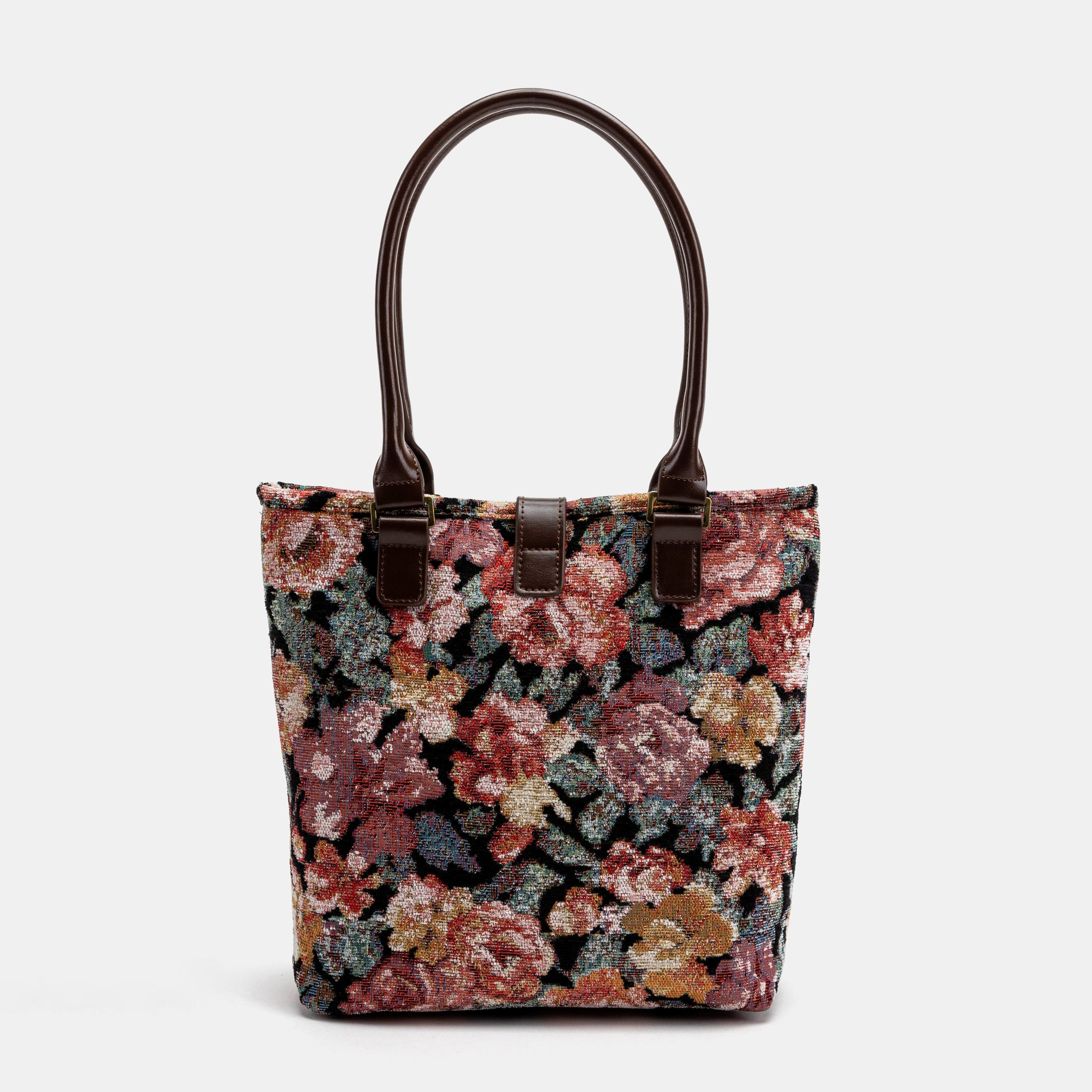 Floral Rose Everyday Tote Bag Carpetbag of America back