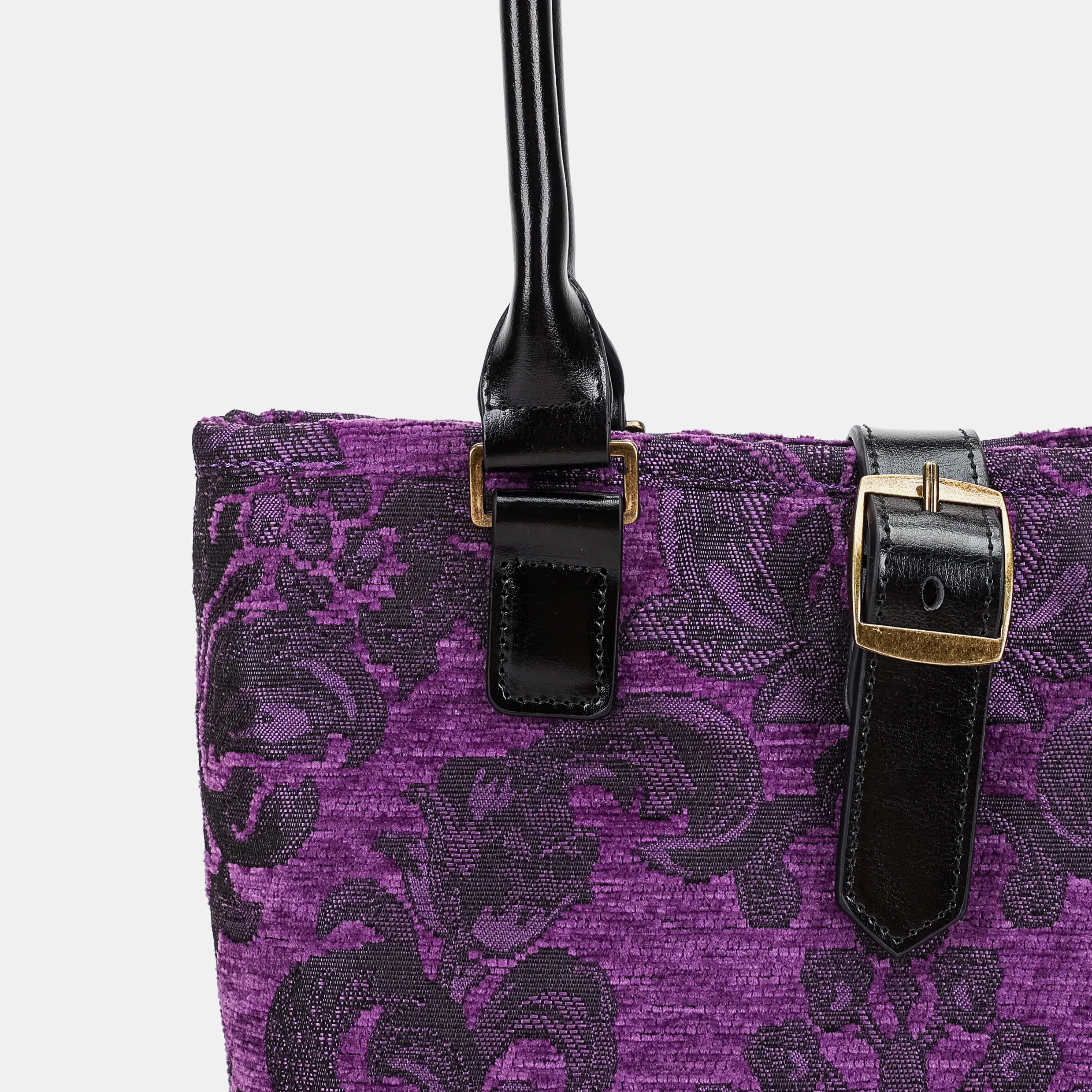 Victorian Blossom Purple Everyday Tote Bag detail