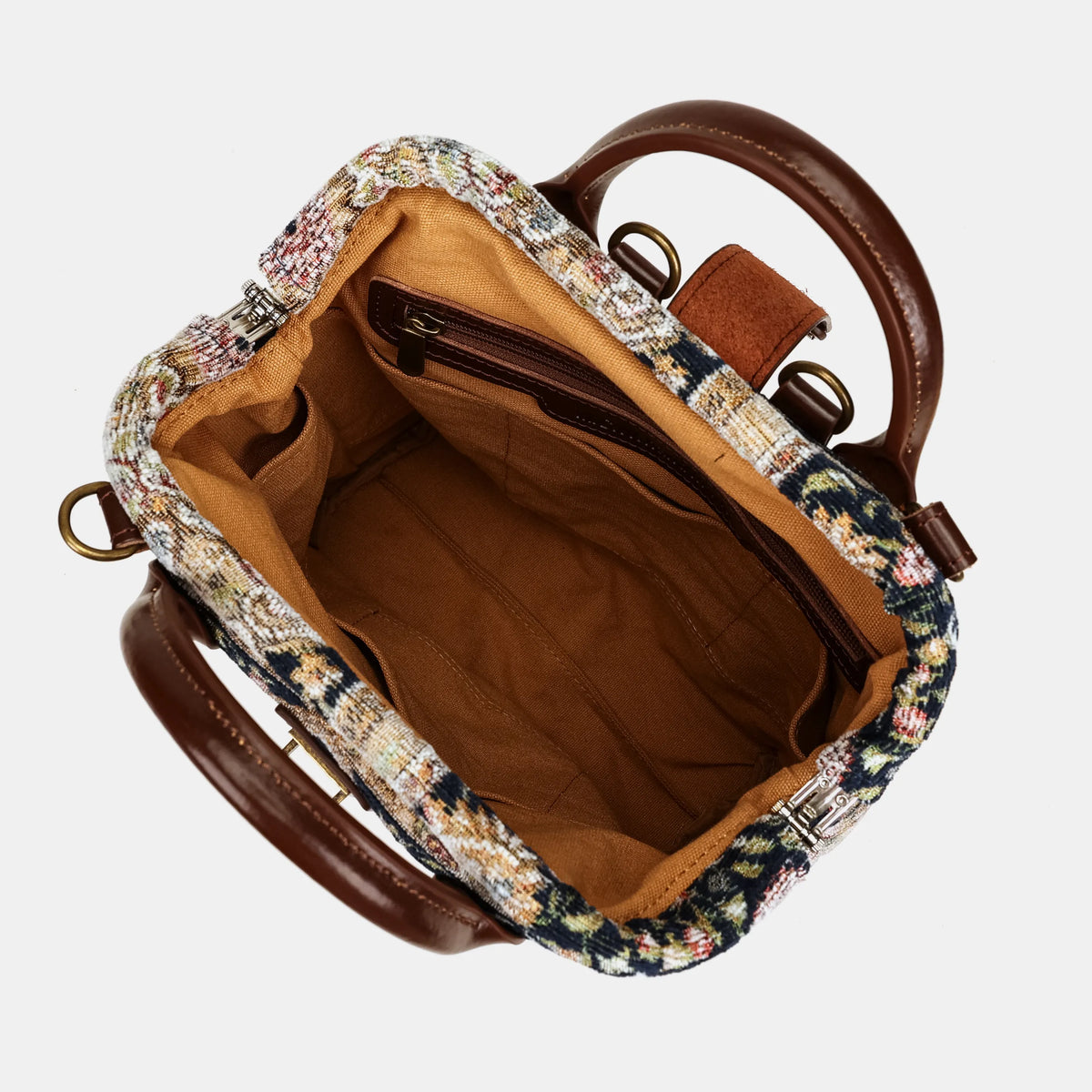 Oriental Navy Everyday Backpack Carpetbag of America inside