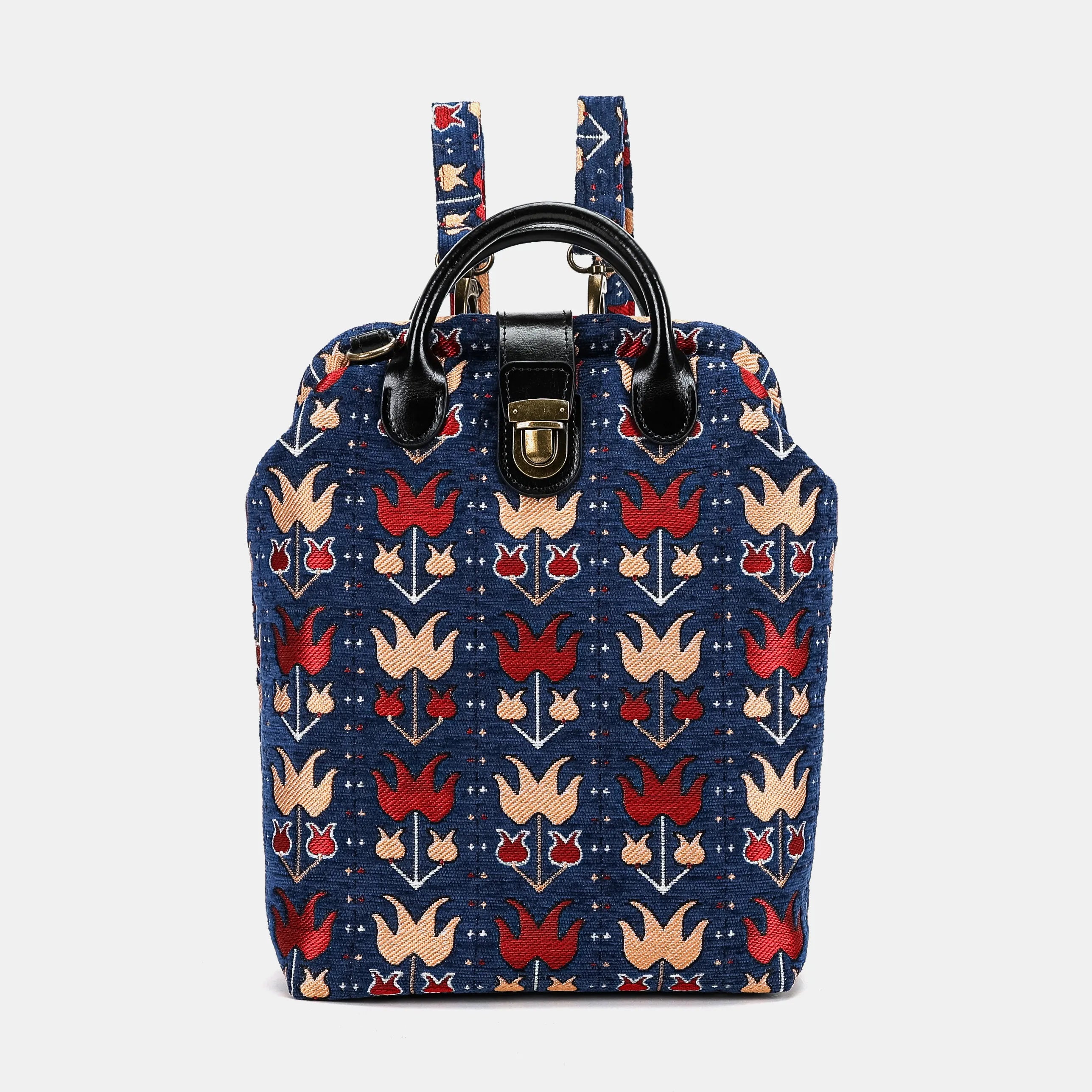 Poppy Bloom Carpet Everyday Backpack Carpetbag of America front