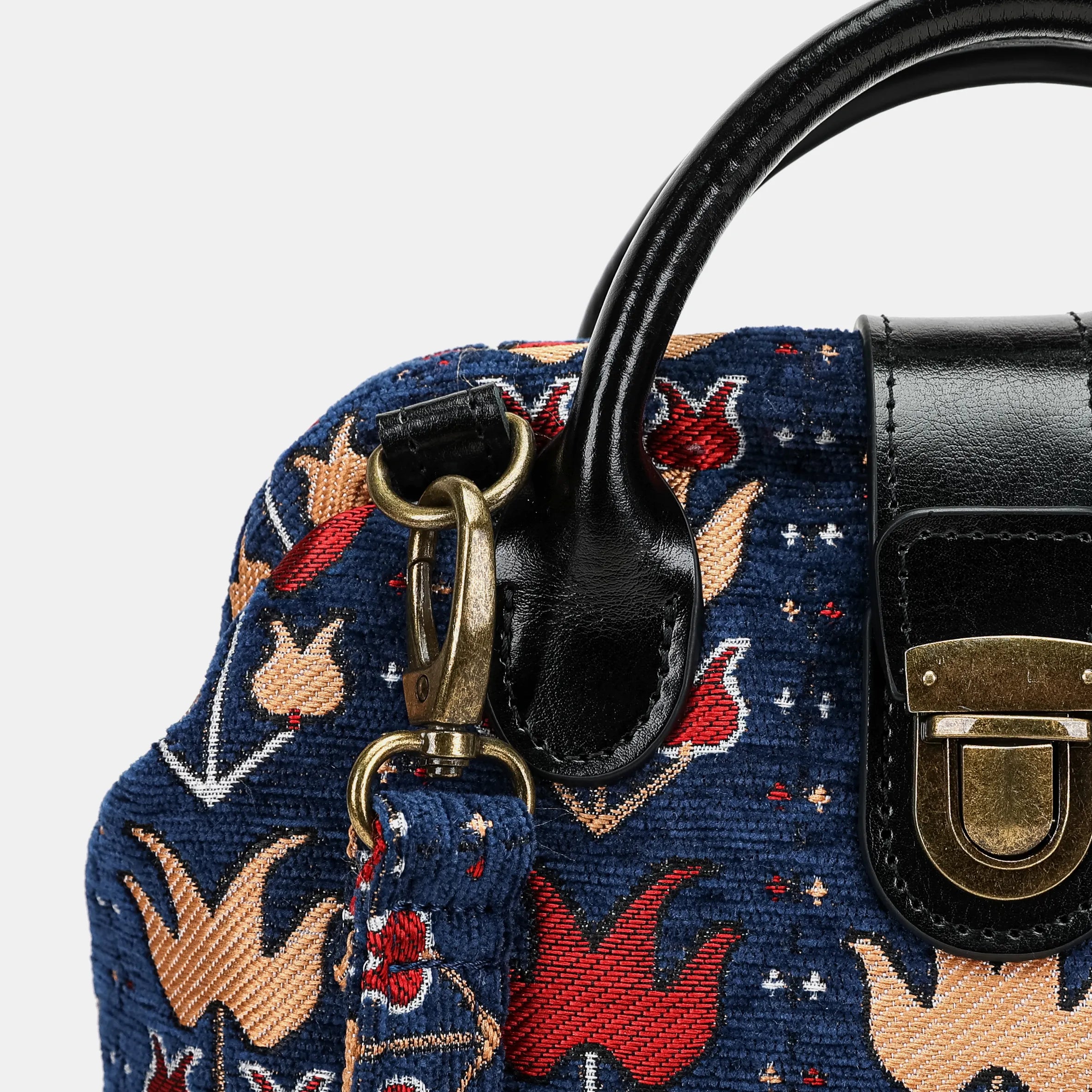 Poppy Bloom Carpet Everyday Backpack Carpetbag of America detail