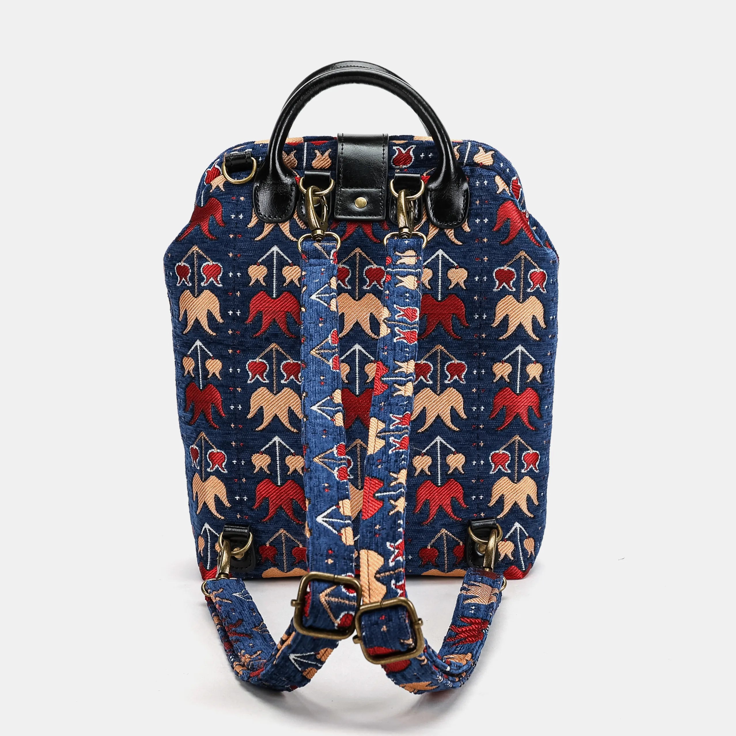 Poppy Bloom Carpet Everyday Backpack Carpetbag of America back