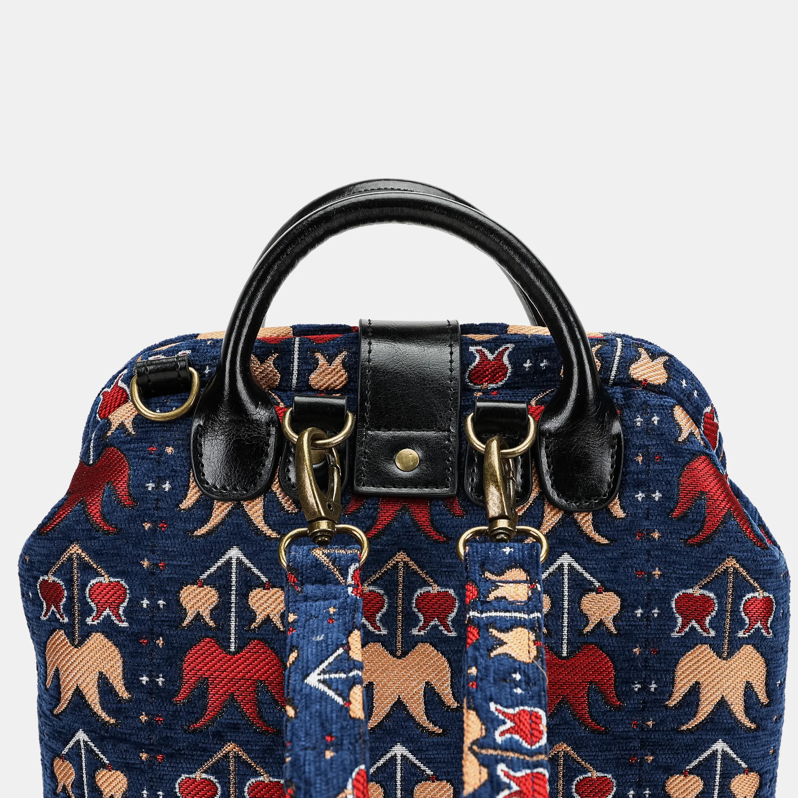 Poppy Bloom Carpet Everyday Backpack Carpetbag of America back details