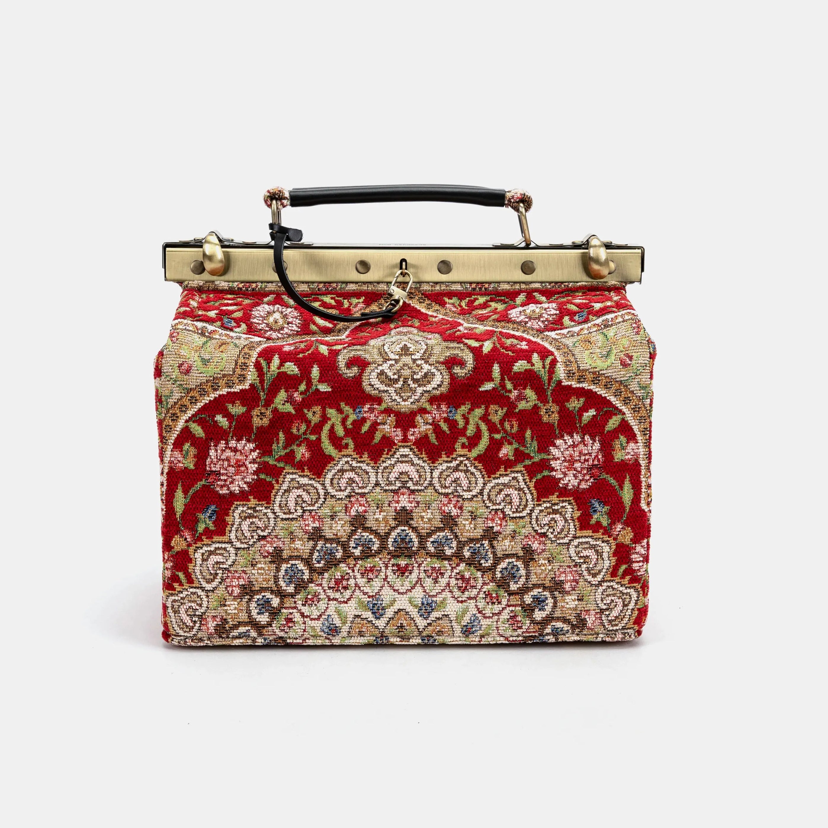 Oriental Red Vivienne Carpet Purse Gladstone Bag of America main