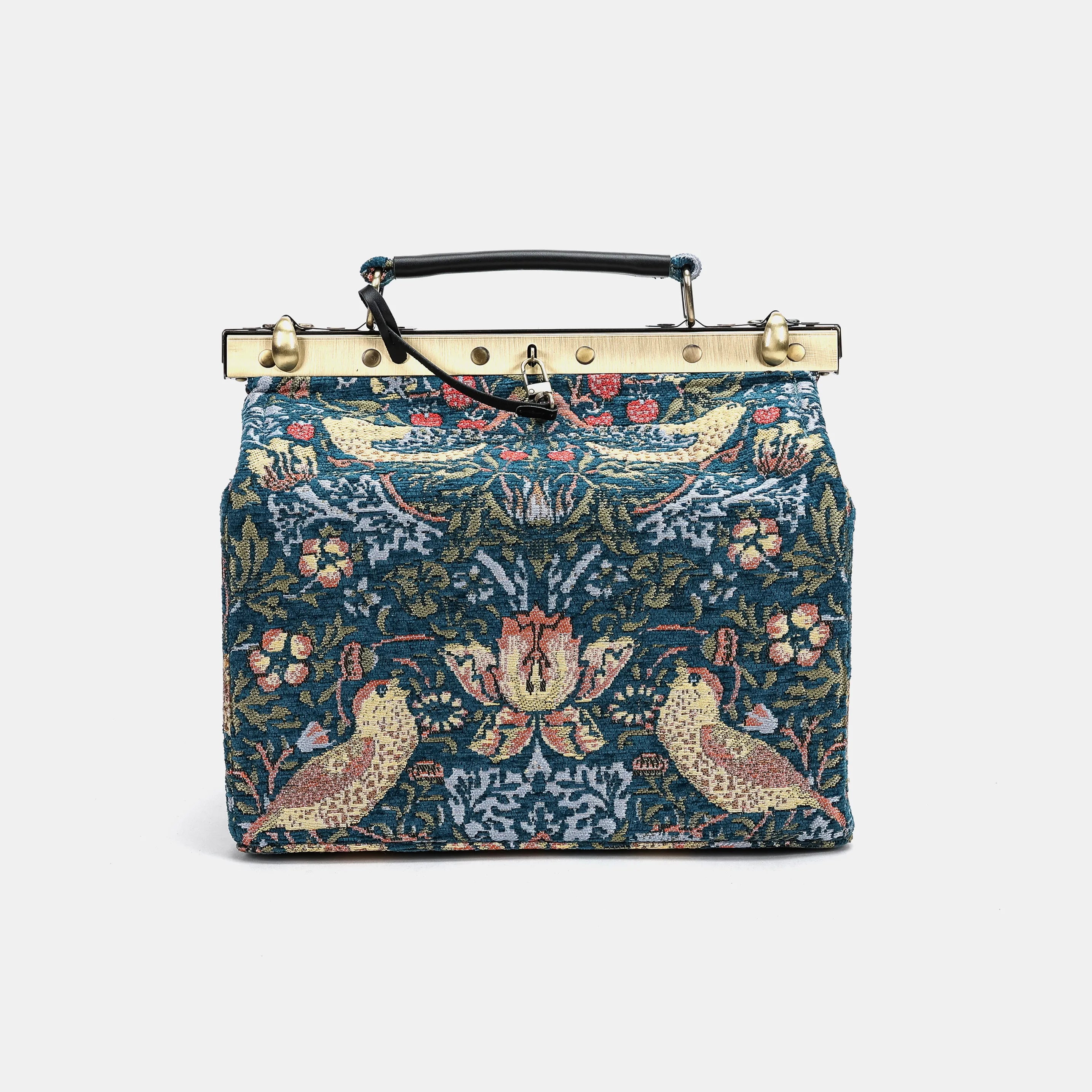 William Morris Strawberry Thief Vivienne Carpet Purse Gladstone Bag main