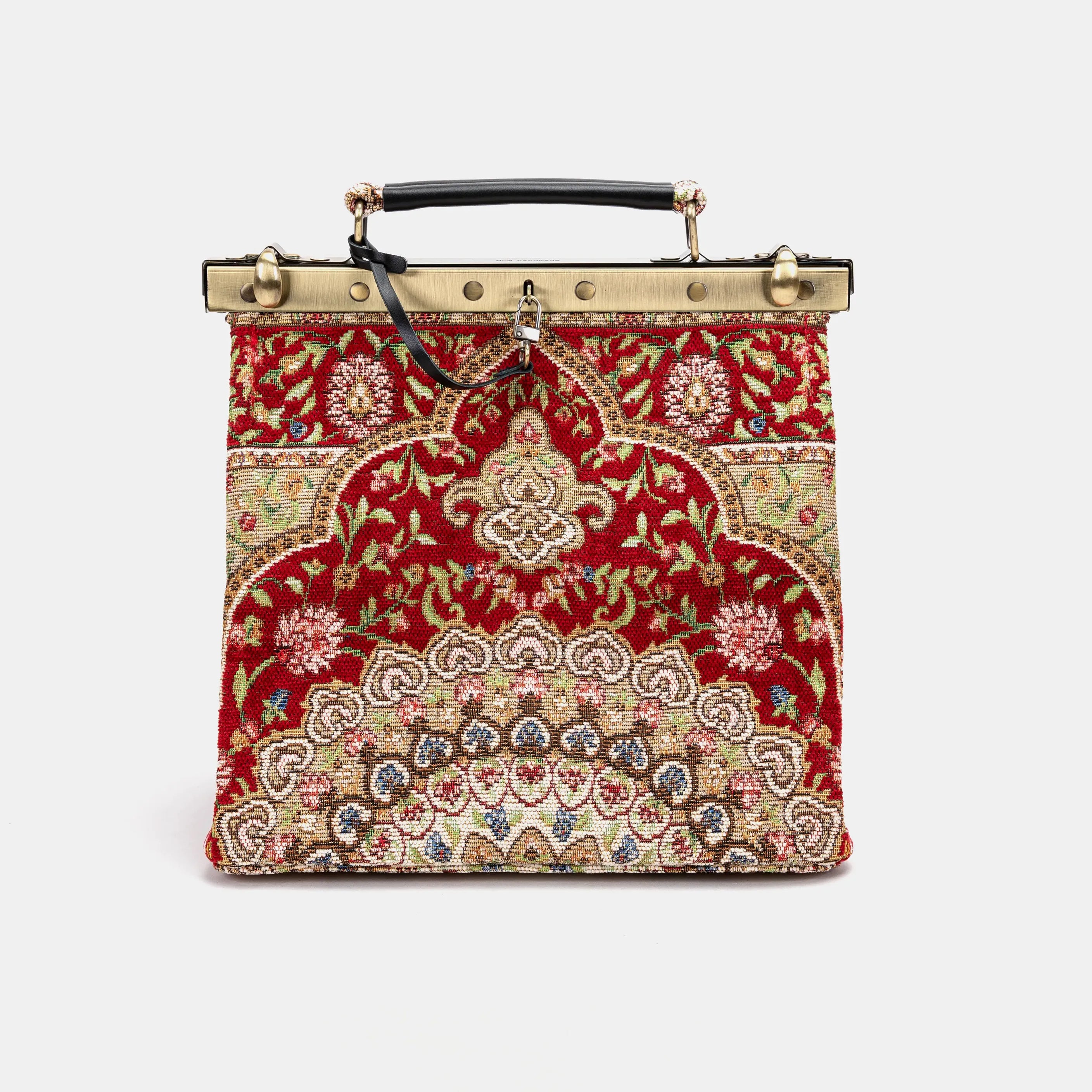 Oriental Red Cecile Carpet Purse Gladstone Bag of America main