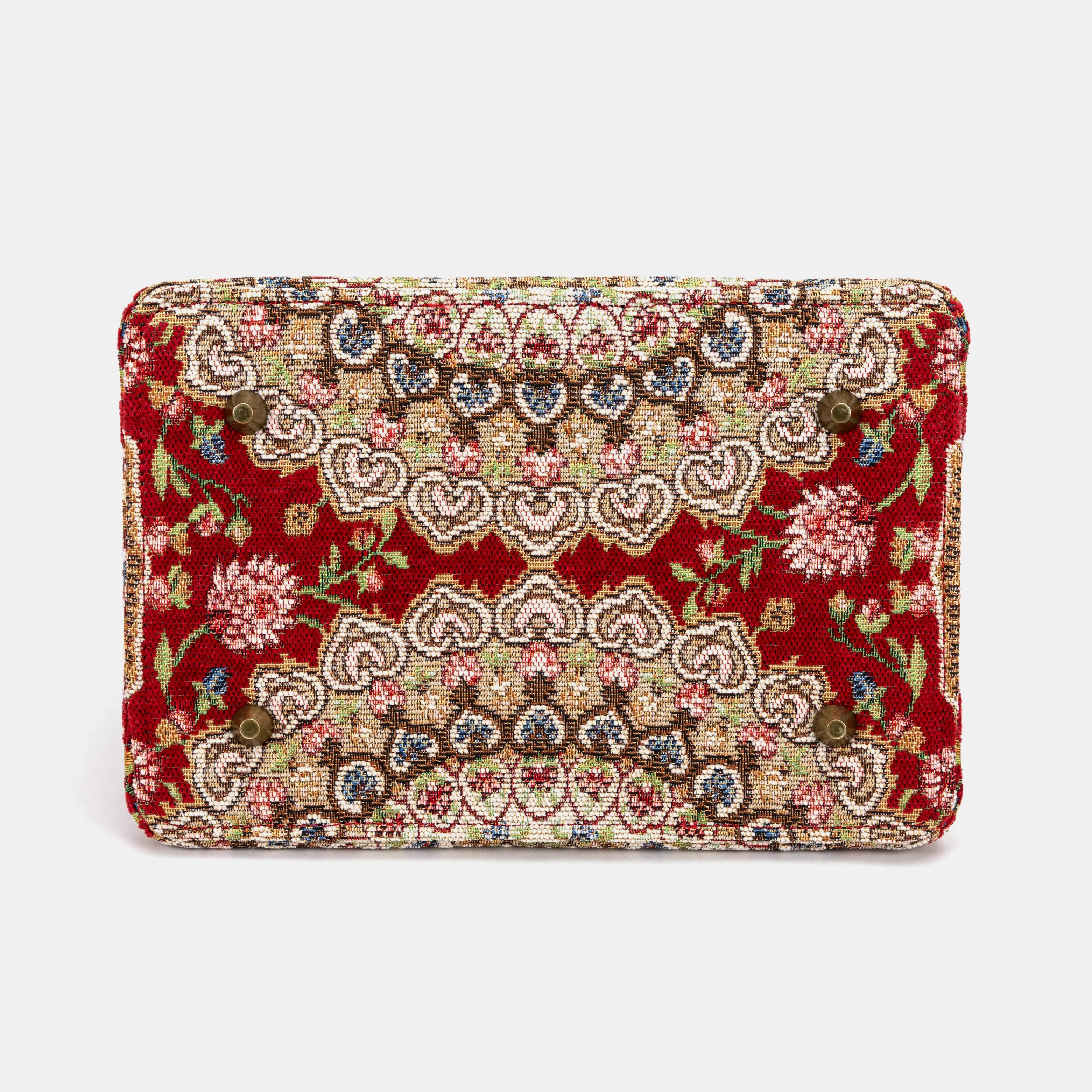 Oriental Red Cecile Carpet Purse Gladstone Bag of America bottom