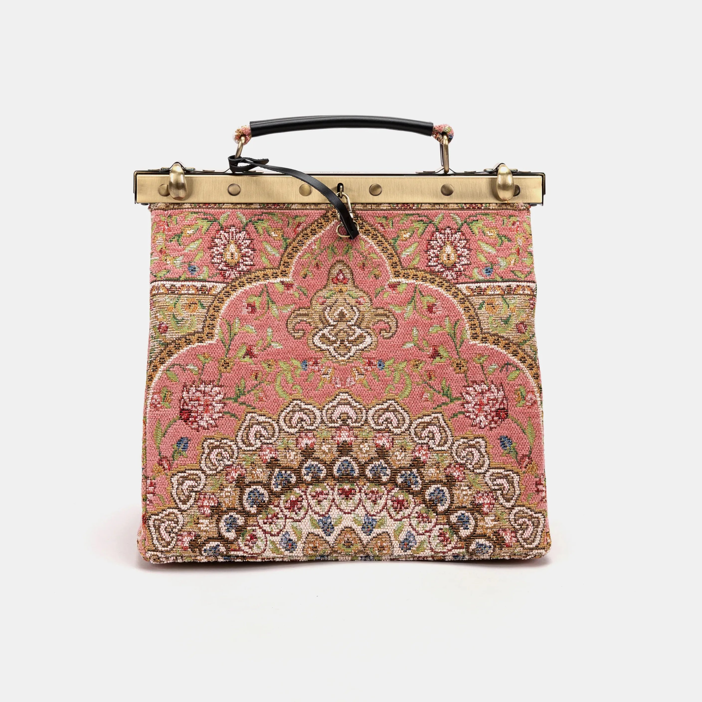 Oriental Pink Cecile Carpet Purse Gladstone Bag of America main