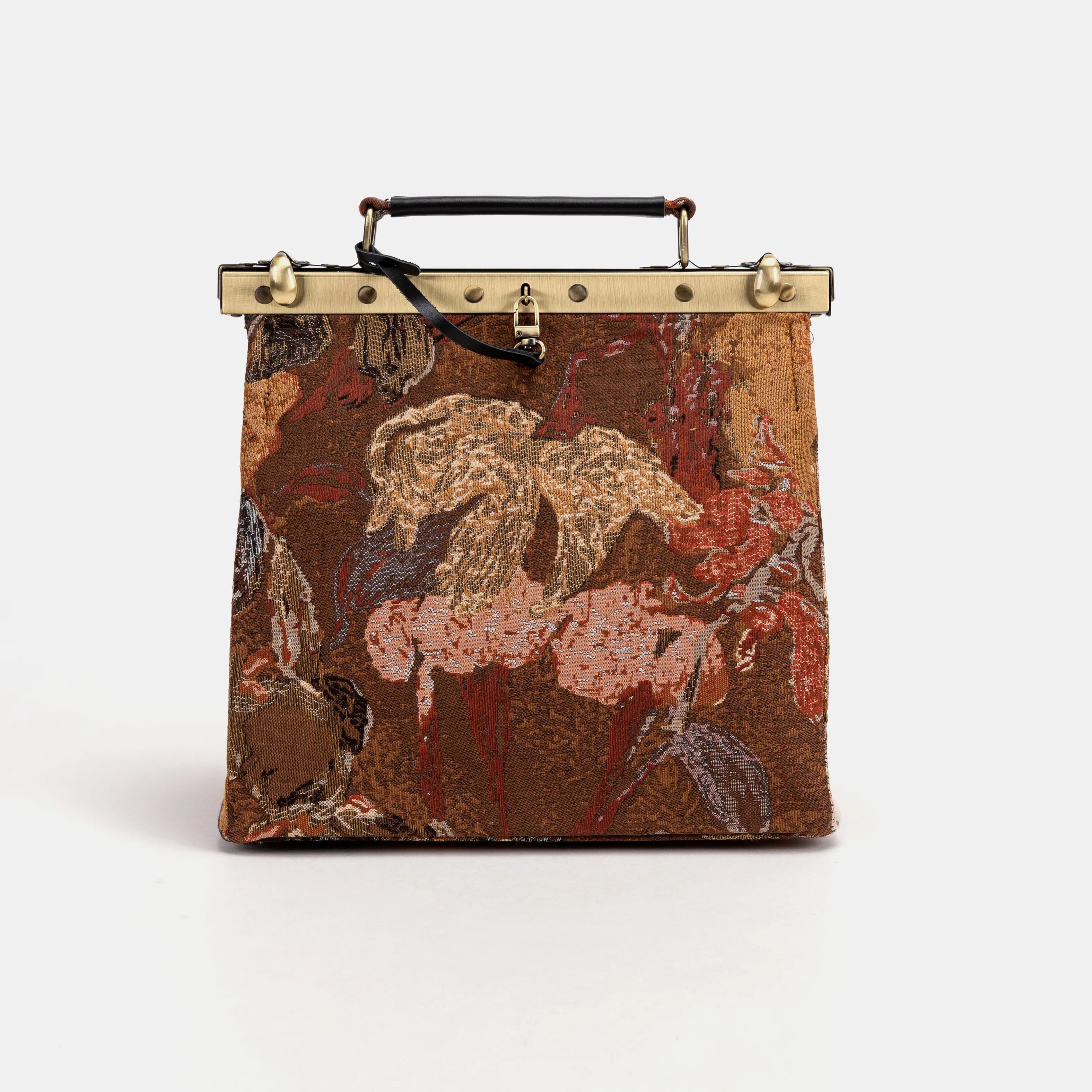 Abstract Brown Cecile Carpet Purse Gladstone Bag of America main