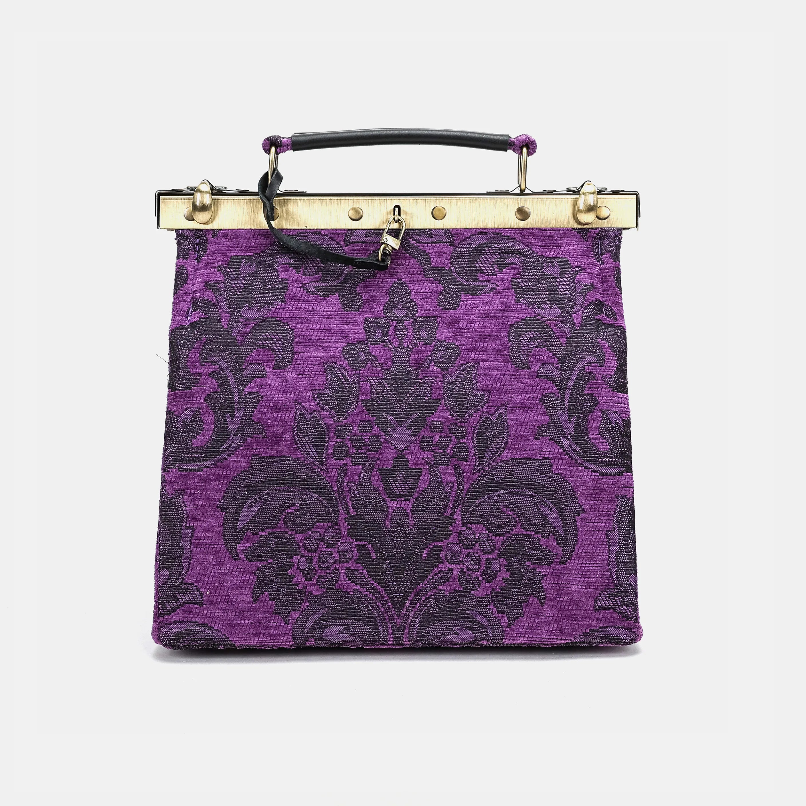 Victorian Blossom Purple Cecile Carpet Purse Gladstone Bag of America main