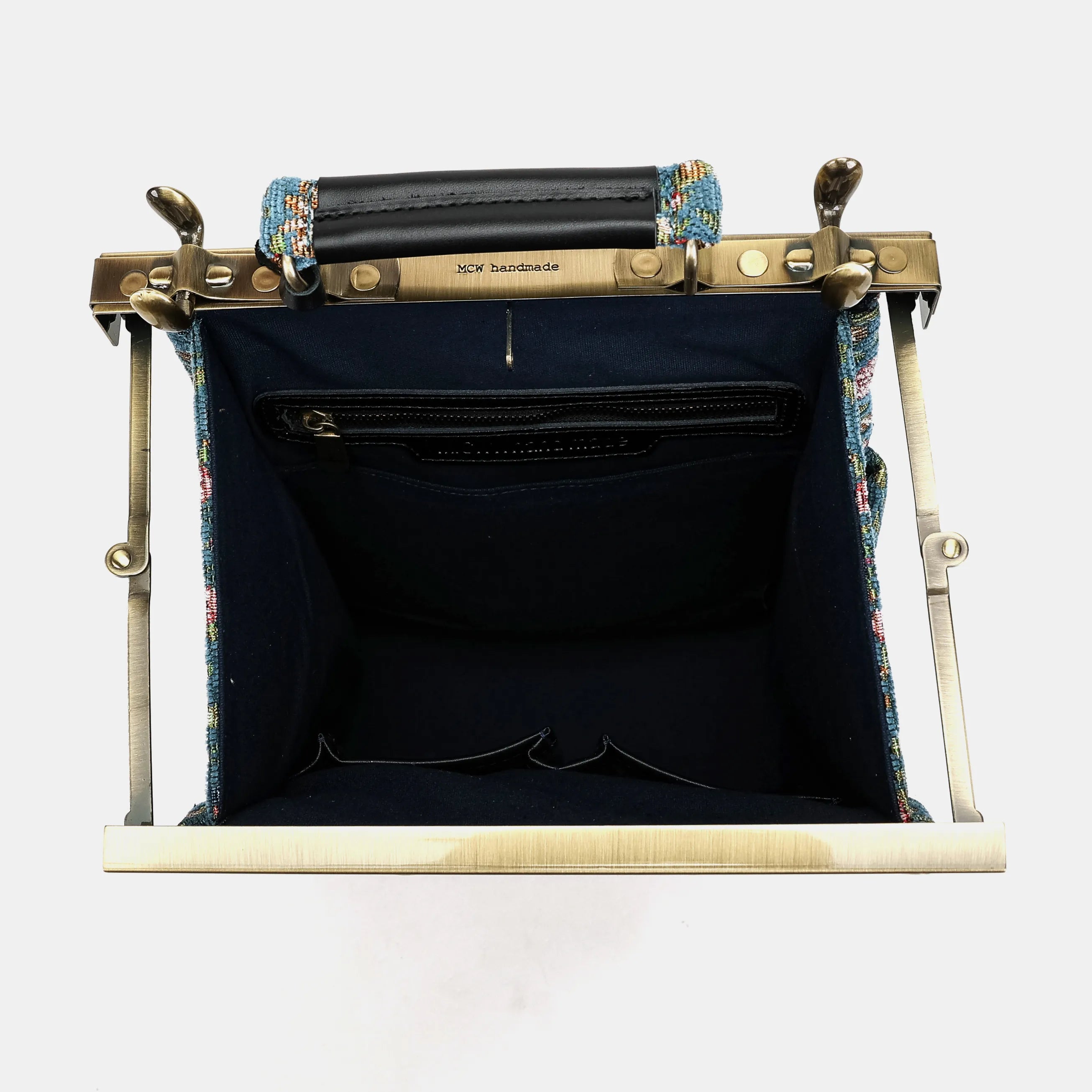 Oriental Blue Helena Carpet Gladstone Backpack of America inside