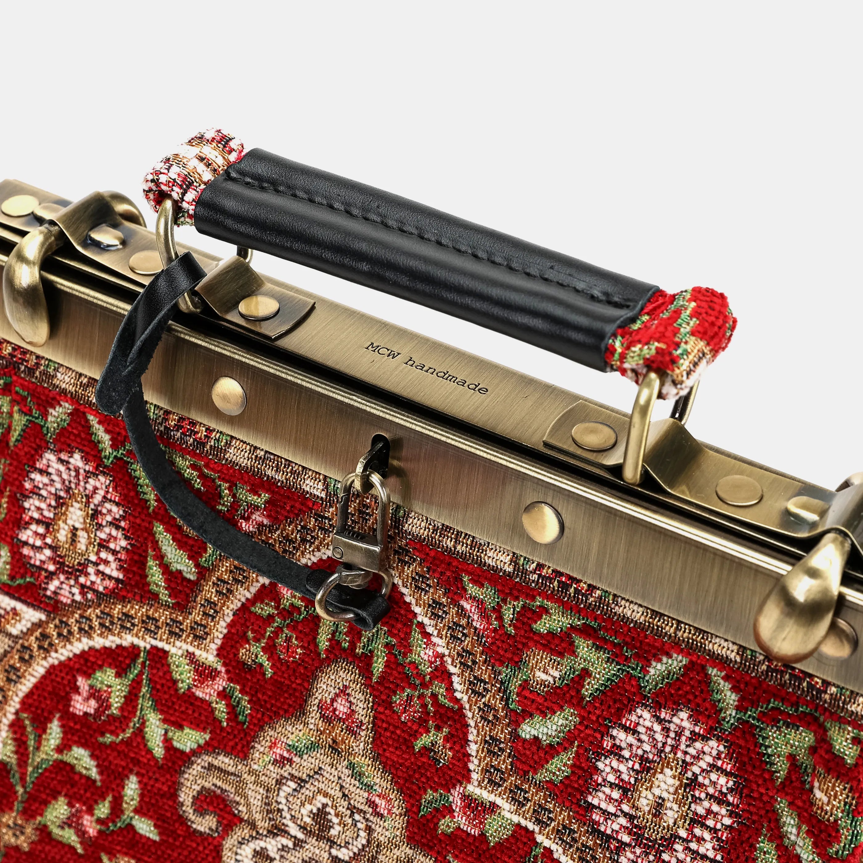 Oriental Red Helena Carpet Gladstone Backpack of America handle