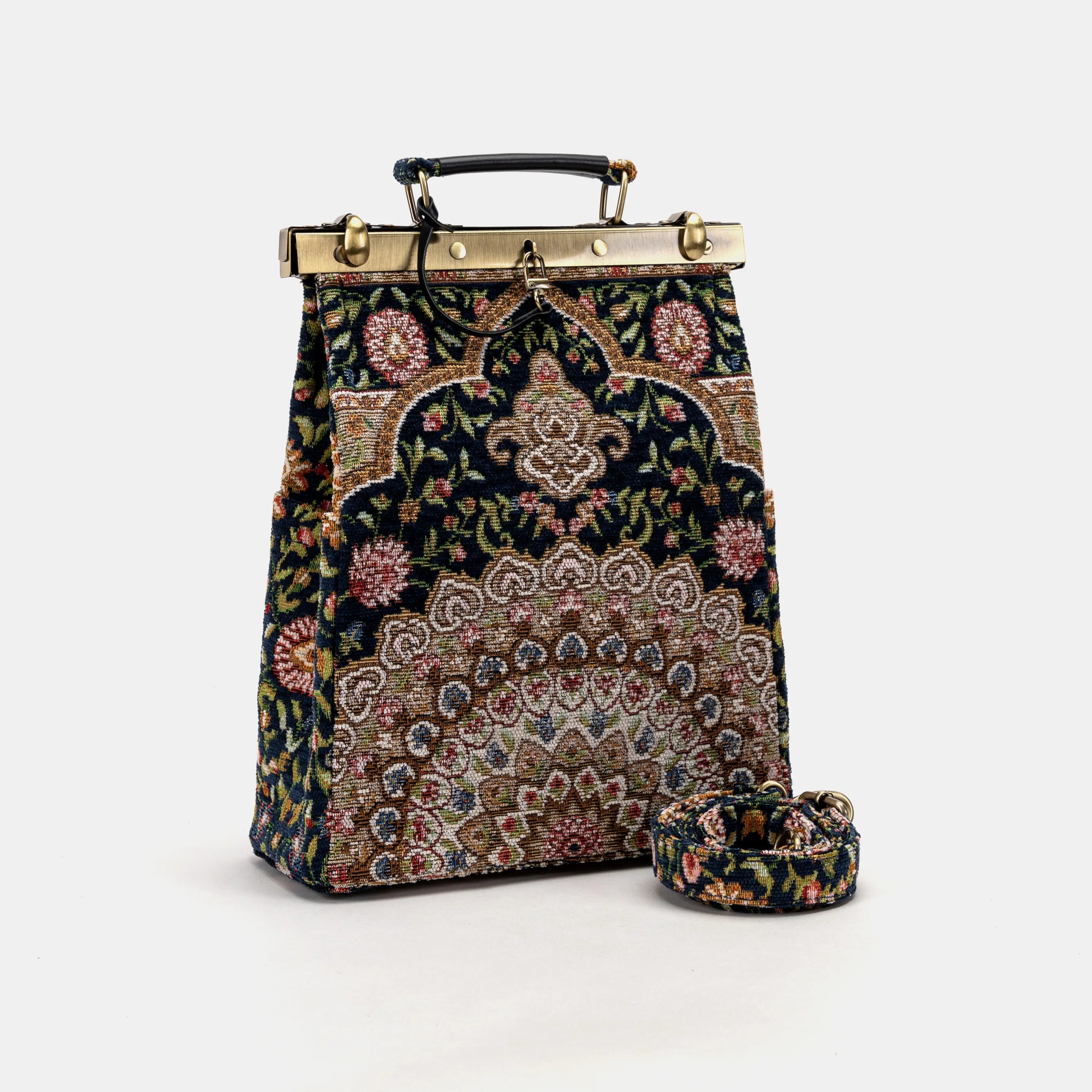 Oriental Navy Helena Carpet Gladstone Backpack of America side