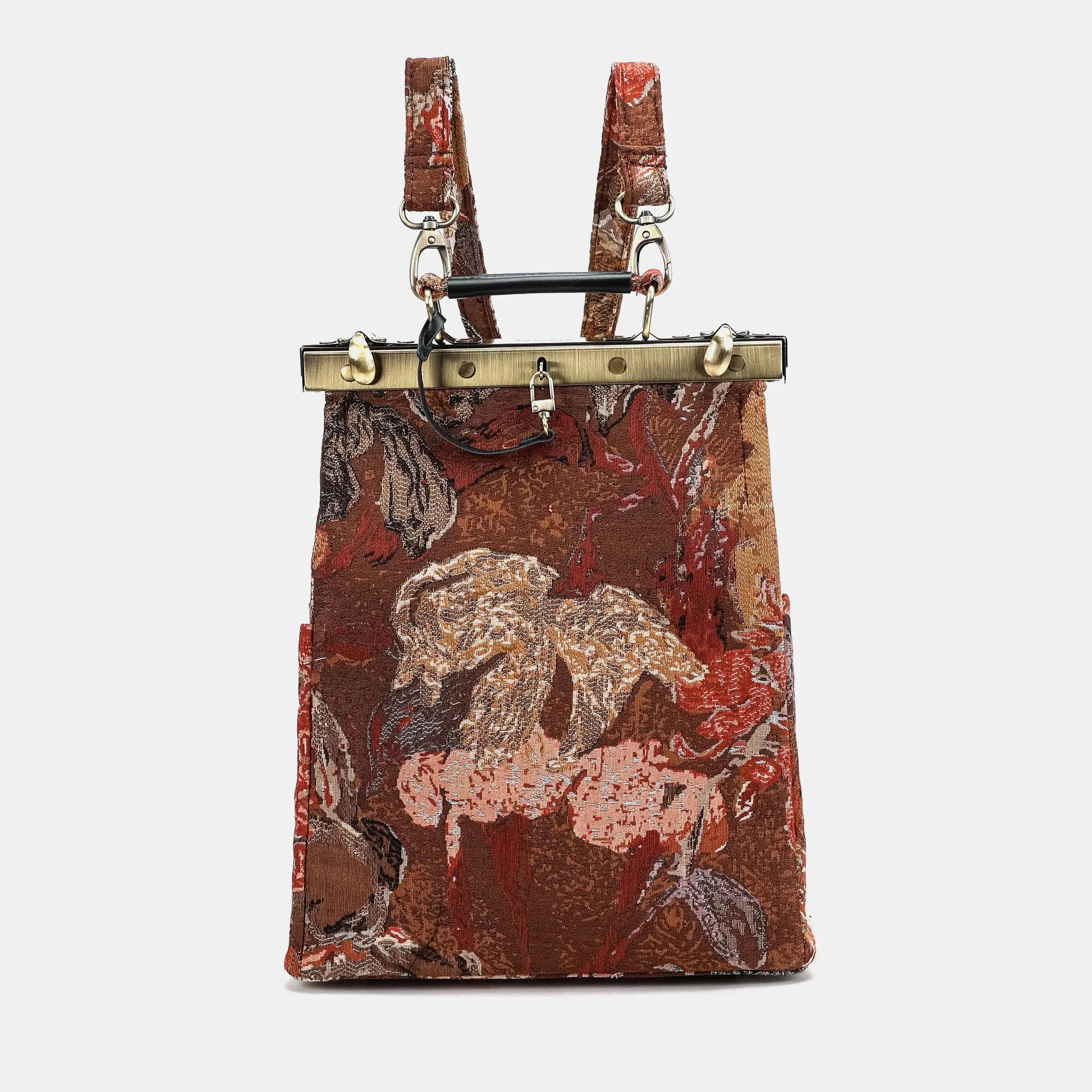 Abstract Brown Helena Carpet Gladstone Backpack of America main