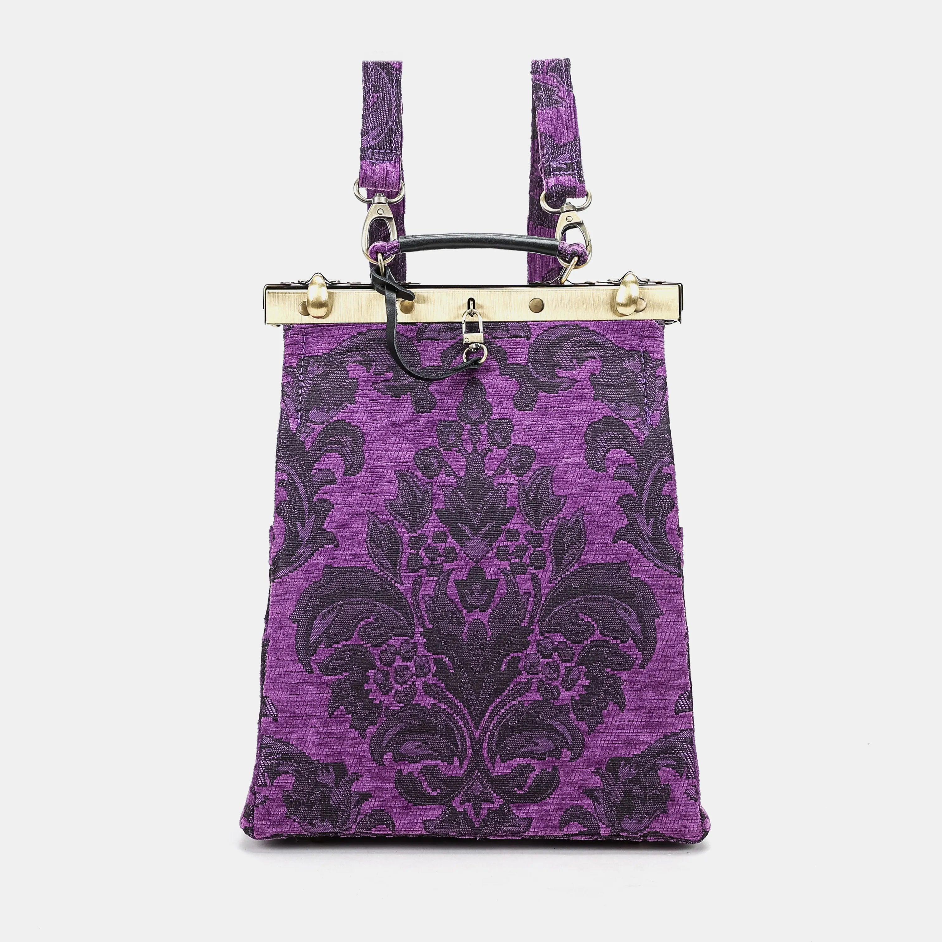 Victorian Blossom Purple Helena Carpet Backpack Gladstone Bag of Ameica main