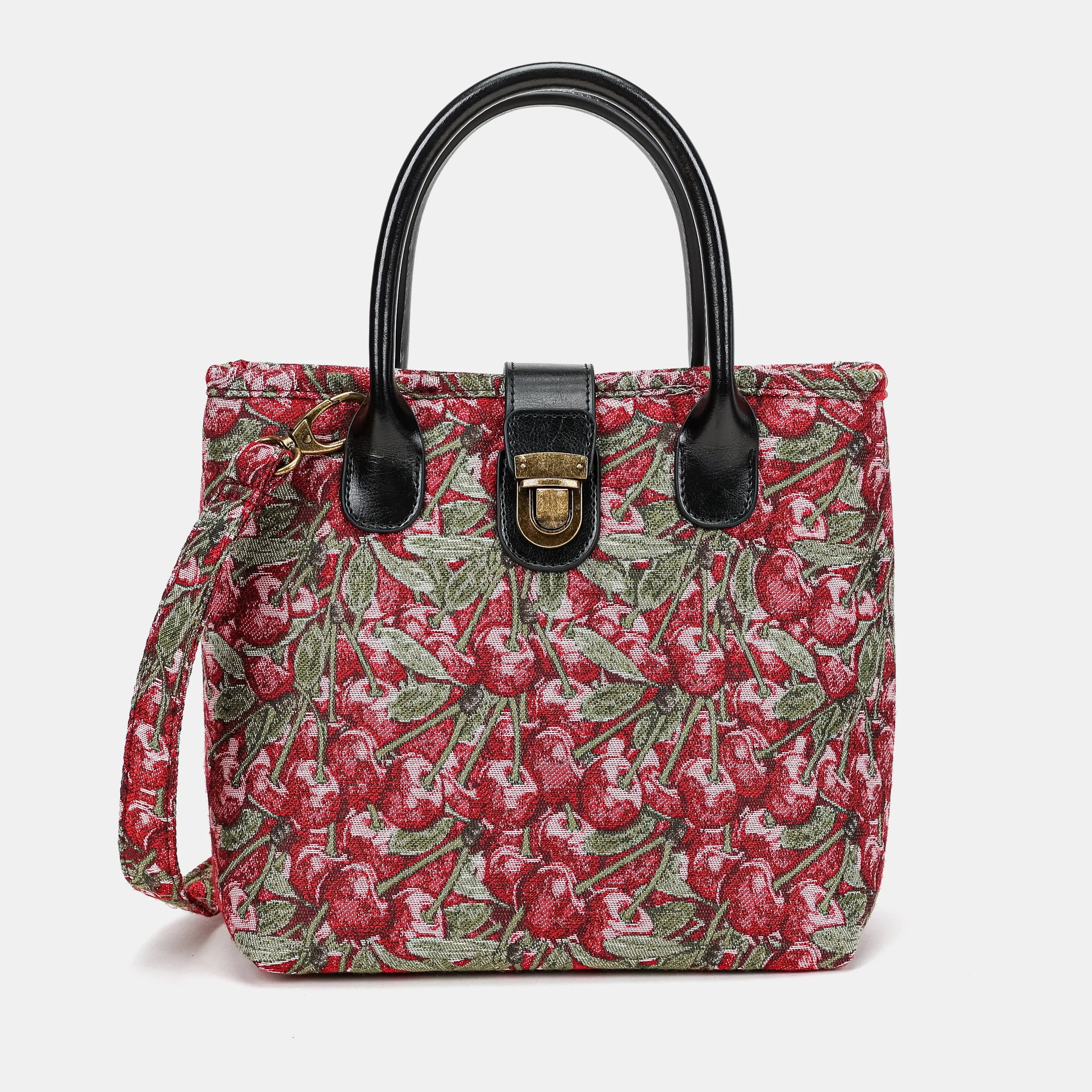 Cherry Cascade Tuck Lock Carpet Satchel of America main