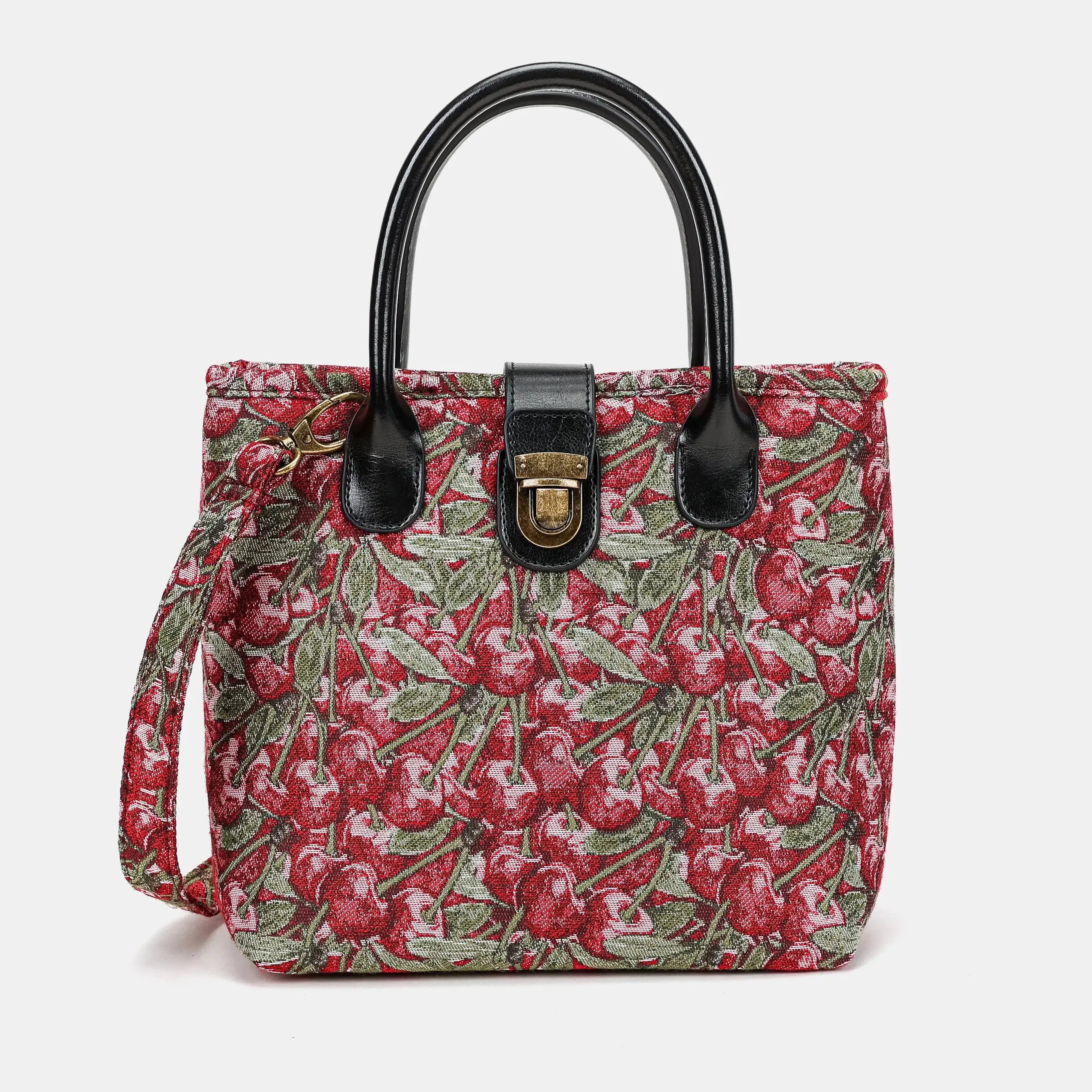 Cherry Cascade Tuck Lock Carpet Satchel of America main