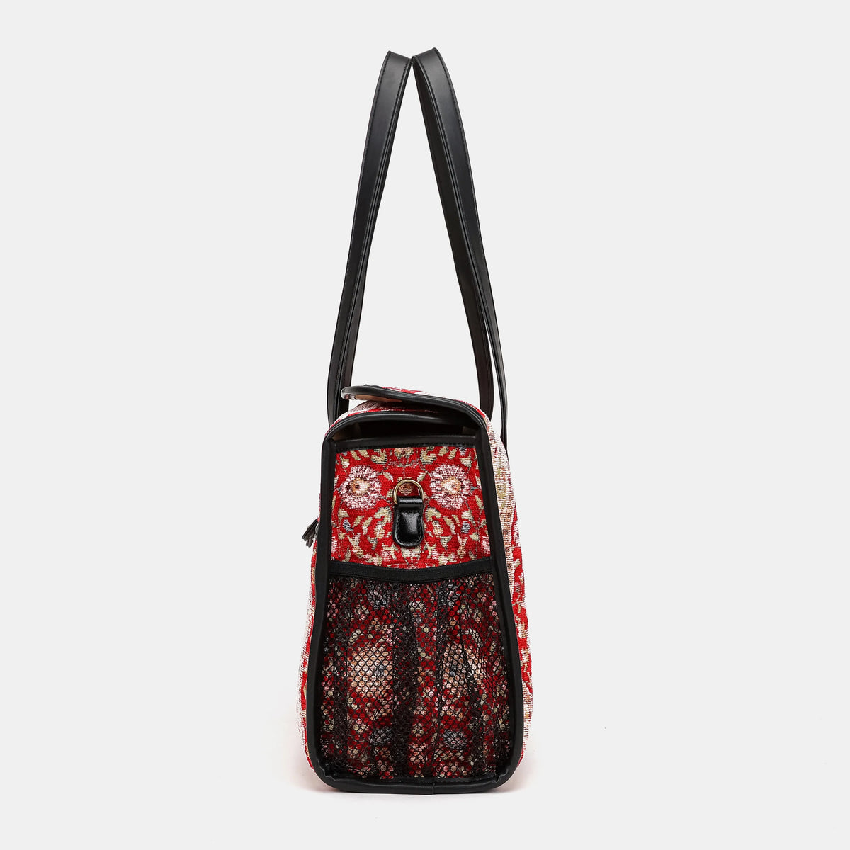 Oriental Red Vintage Carpet Diaper Bag Carpetbag of America side