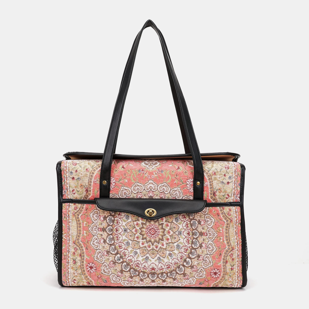 Oriental Pink Vintage Carpet Diaper Bag Carpetbag of America main