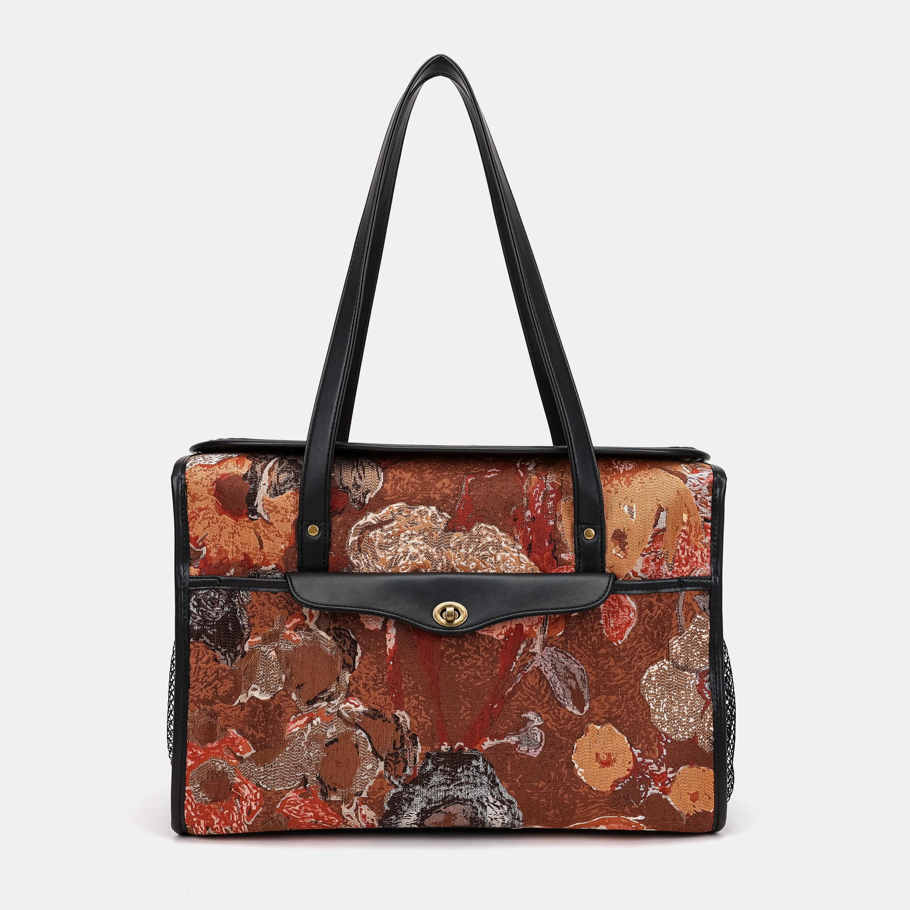 Abstract Brown Vintage Carpet Diaper Bag Carpetbag of America main