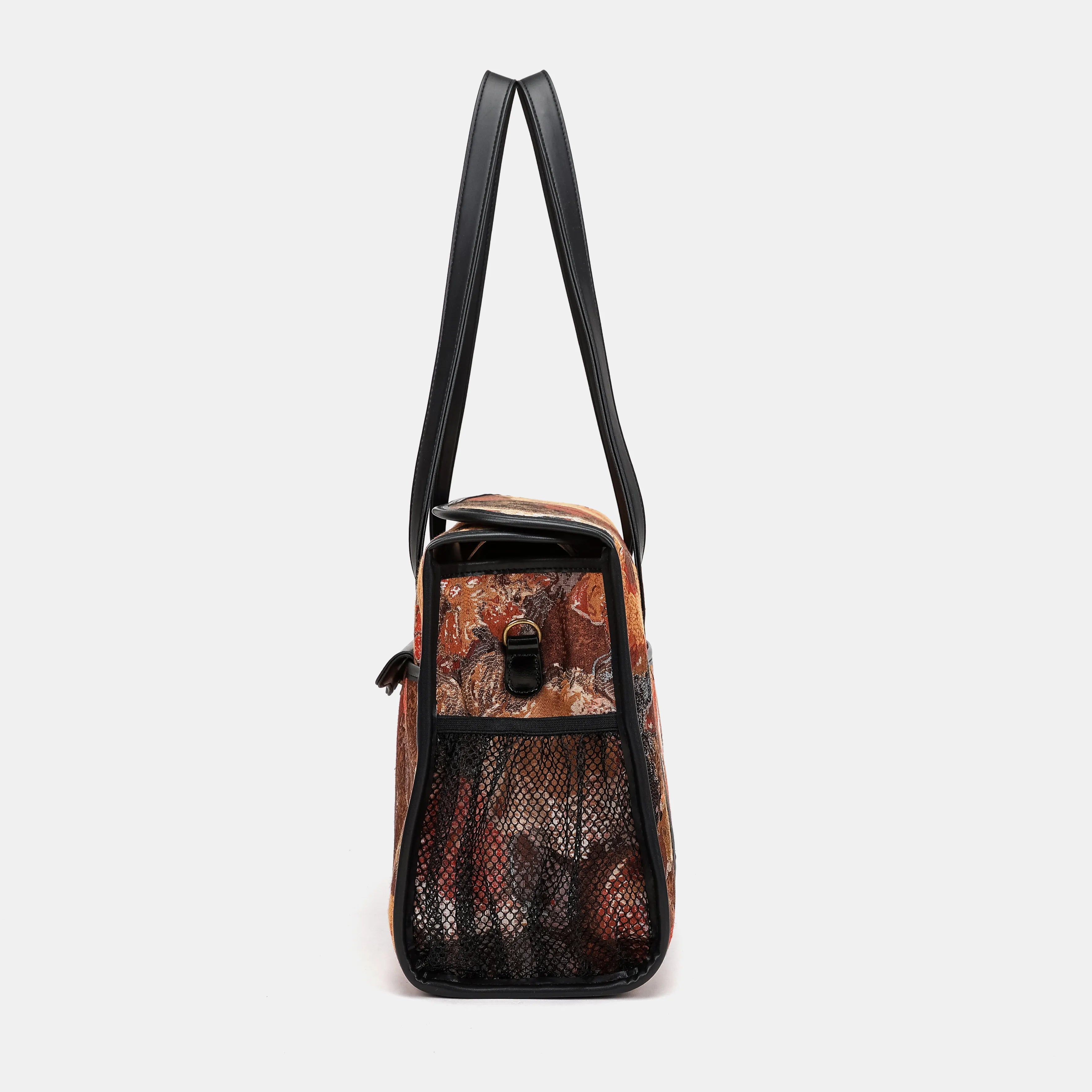 Abstract Brown Vintage Carpet Diaper Bag Carpetbag of America side